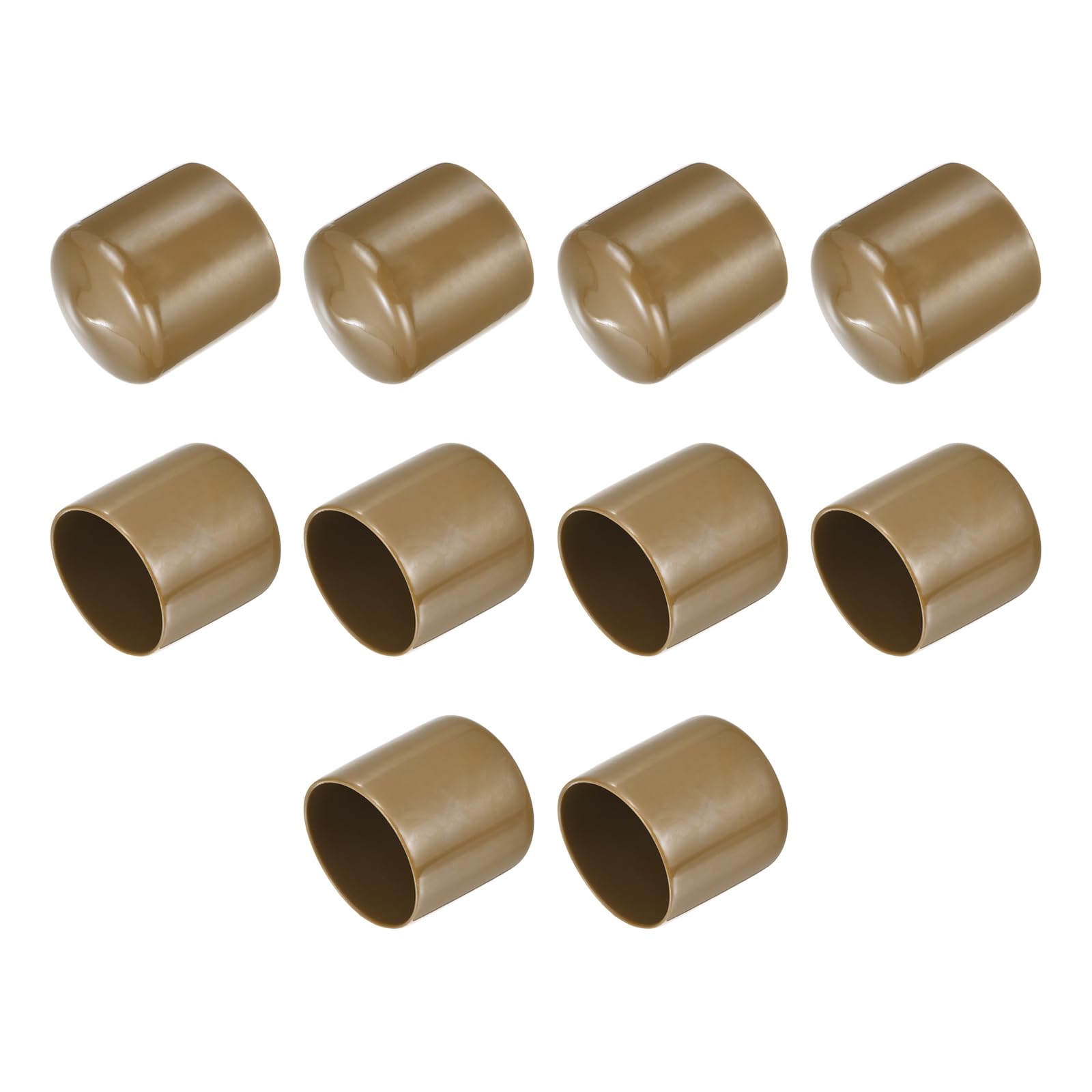 15pcs 7/8" (22mm) ID Red Rubber End Caps - Vinyl Screw Thread Protectors & Furniture Caps