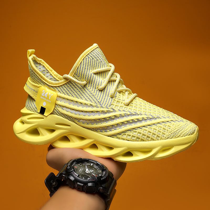 Image of DLWKIPV Men Running Shoes Men's Tennis Shoes Lightweight Breathable Fashion Sneakers Non Slip Workout Gym Shoes for Running