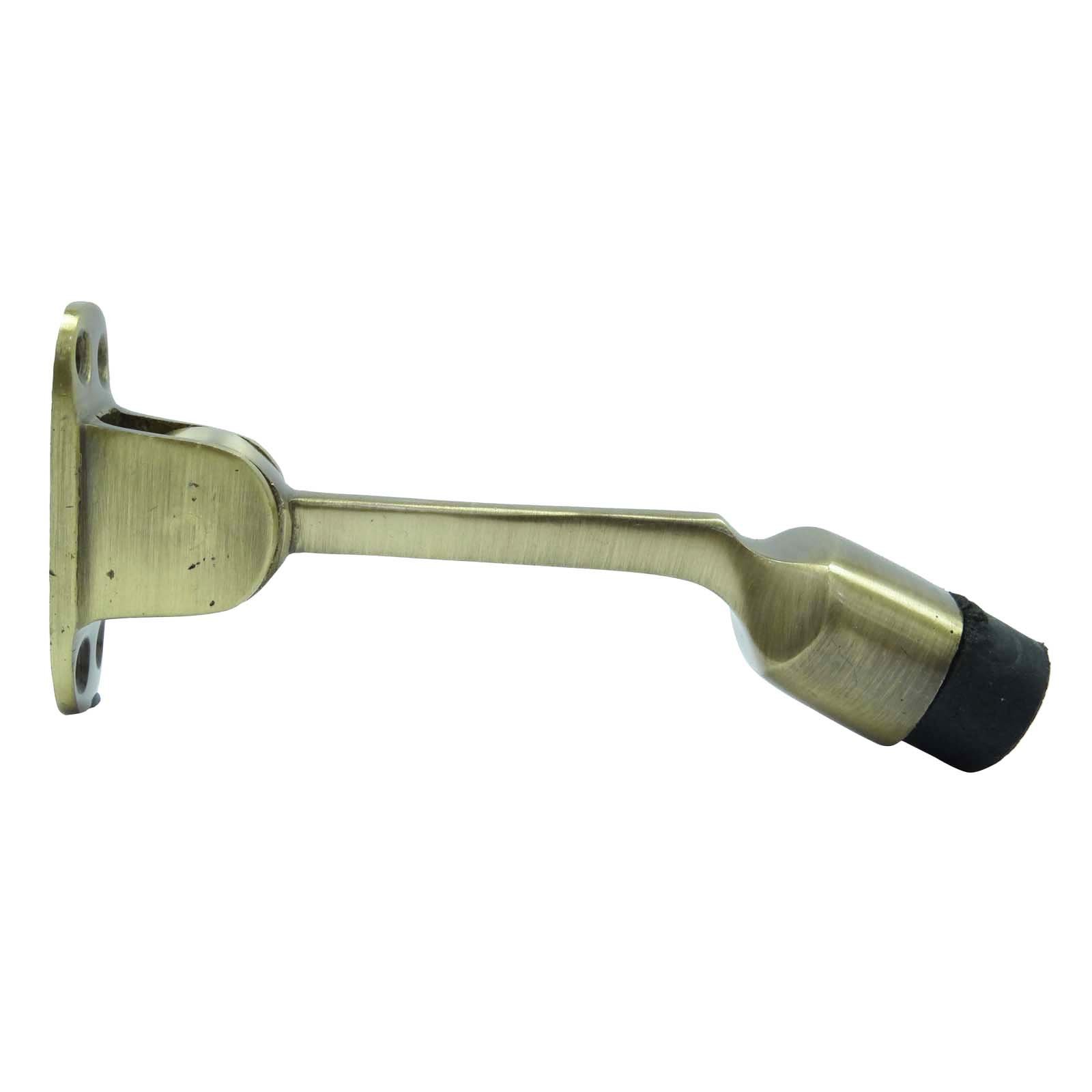 Iba Indianbeautifulart Metallic Gold-1 Indianbeautifulart Heavy Duty Brass Kick Down Door Stopper Wedges Rubbed Mounted Door Stop Holder
