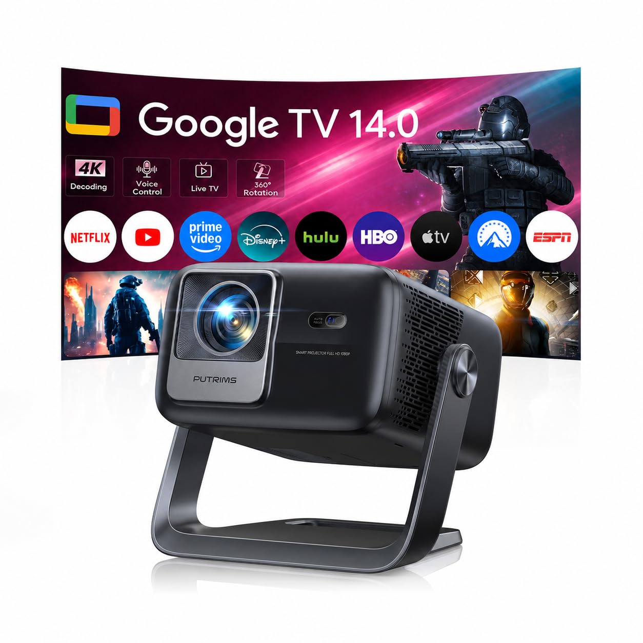 Amazon.co.jp: プロジェクター4K【公式Google TV＆1200ASNI高輝度
