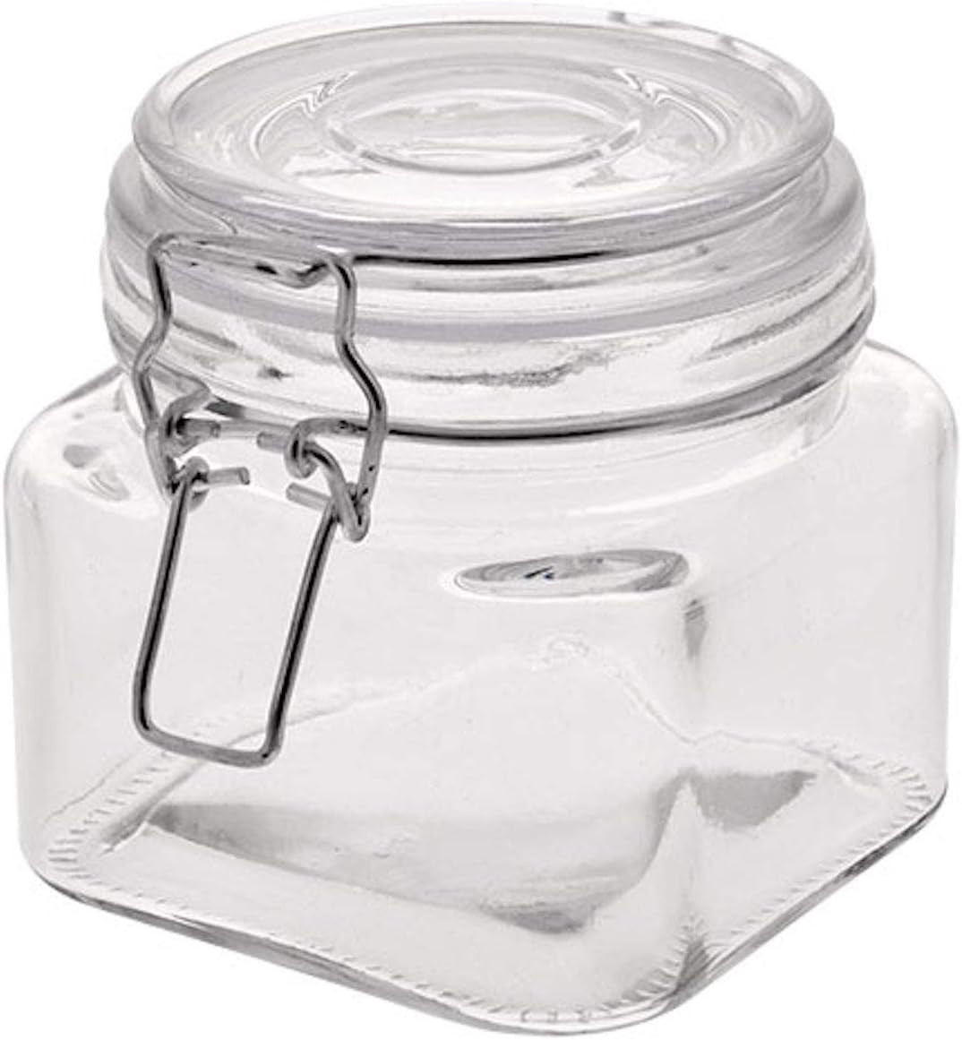 Swing Top Glass Wire Bale/Bail Jars-20 oz.Each - Thick, Heavy Glass-Set of 4