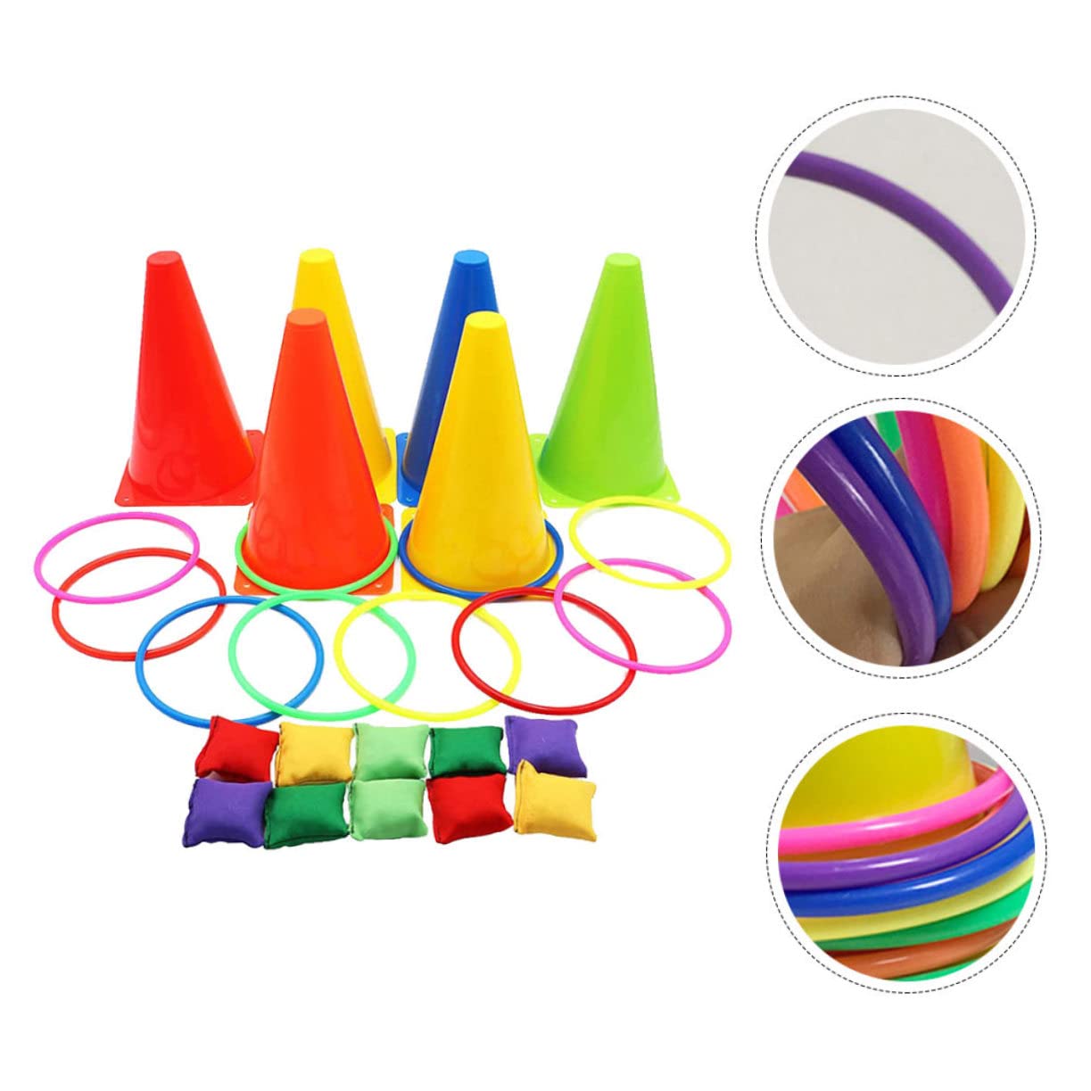 Gioco di Lancio Anelli per Bambini Set 1, Plastico Colorato | Giochi in Famiglia, Design Allegro, Attività Ricreative per Ragazzi e Ragazze Colore Casuale