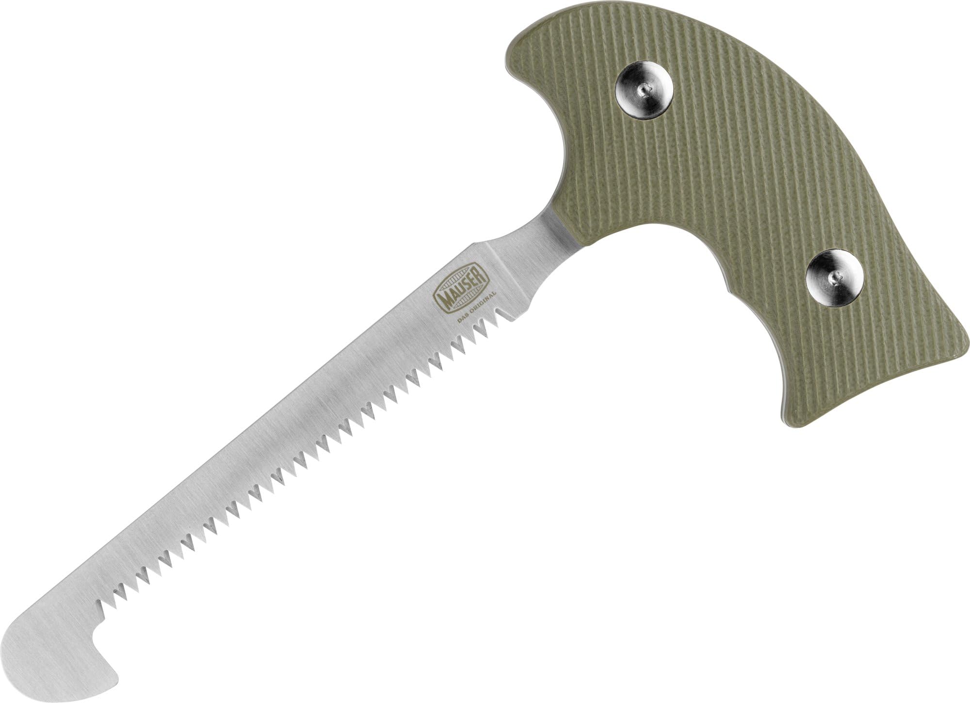 MAUSER Knochensäge für die Jagd Säge mit Cordura Scheide Aufbrechsäge Schlosssäge Astsäge Jagdsäge Knochensäge Handsäge Fleischsäge Zerlegesäge Taschensäge kleine Säge Outdoorsäge