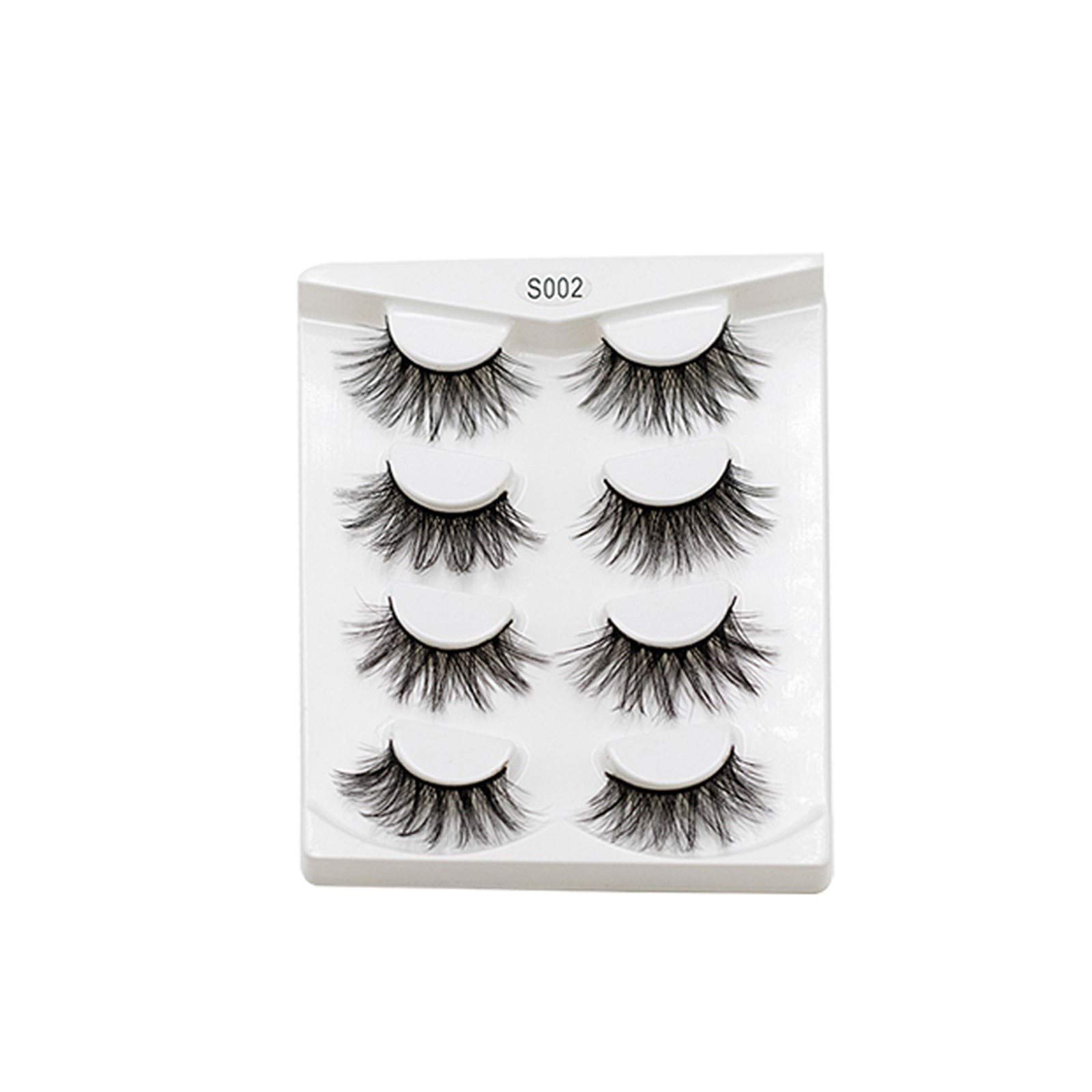 Lashes Eyelashe Lashes Real Look Reusable Round Mink Long Handmade Non-Irritating Mink Thick F^ Siberian Eyelashes 3d Long Lashes (B, One Size)