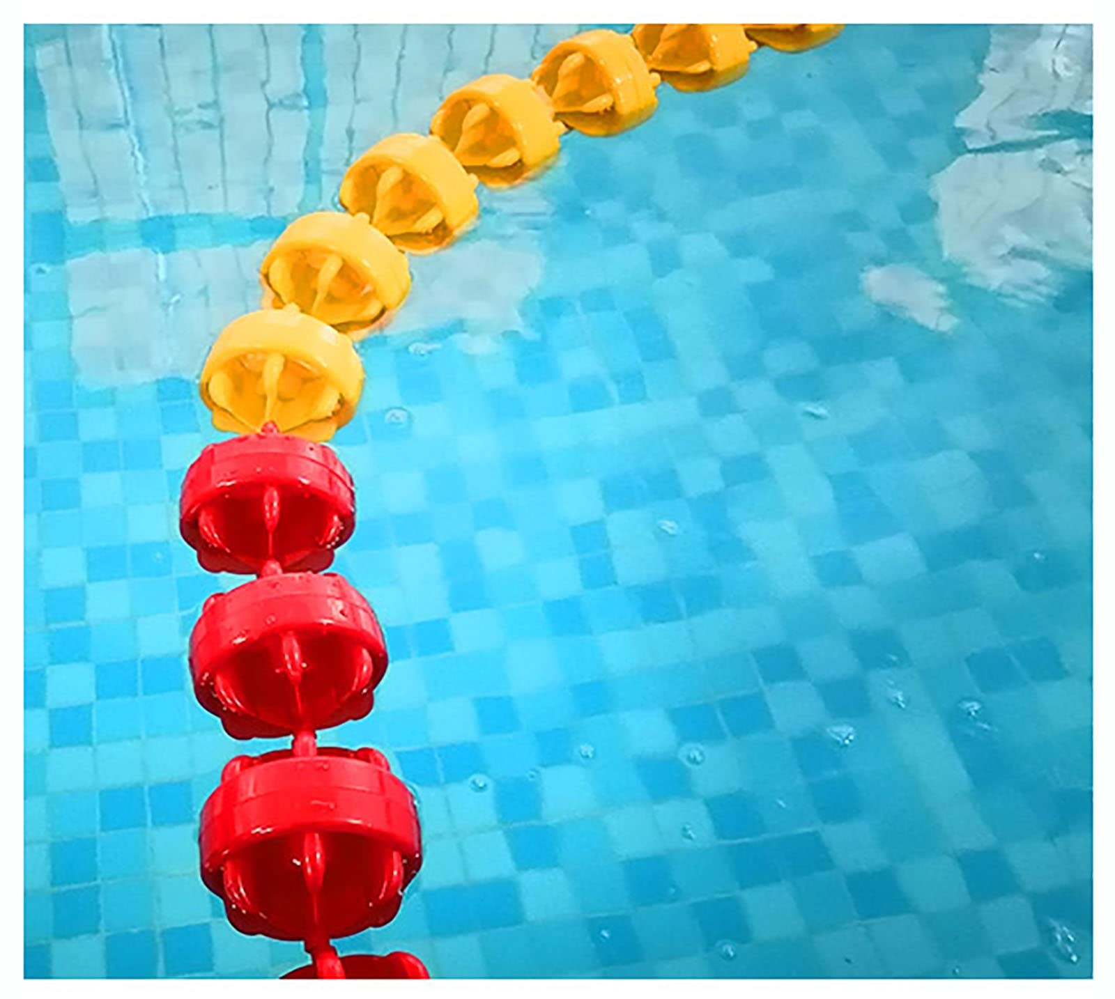 TUOYIBO Commercial Heavy Duty Pools Lane Divider Floats, High Visibility Strong Buoyancy Pool Floating Rope, Pool Safety Rope for Swim Club/Fairways/Obstructions (Color : Wire Rope, Size : 9