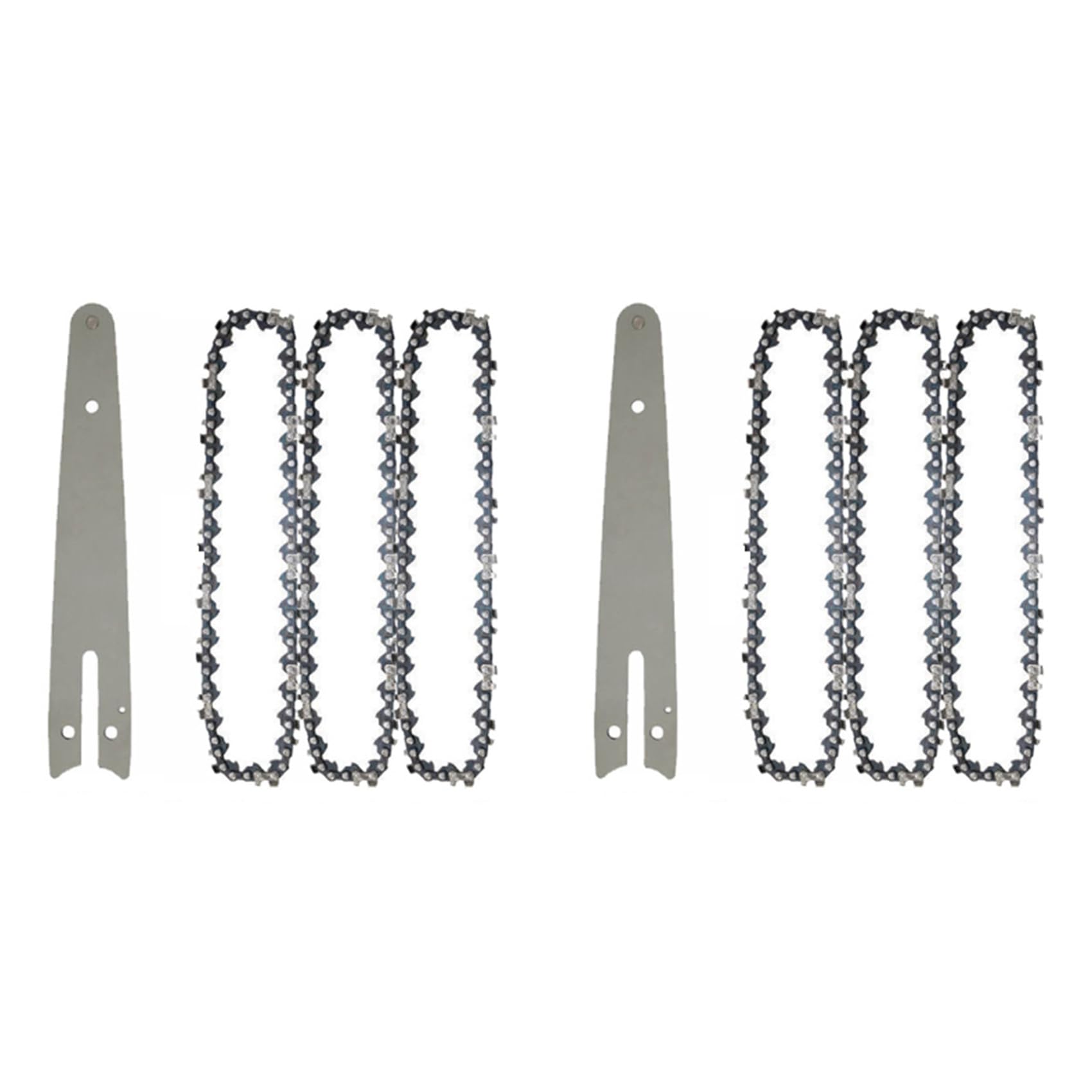 Jnchdghwa As Shown 2Pcs 1/4 Chainsaw Chain Guide 6 Inch Electric Saw Mini Chainsaw Logging Blade Pruning Chain Saw Chain Accessories