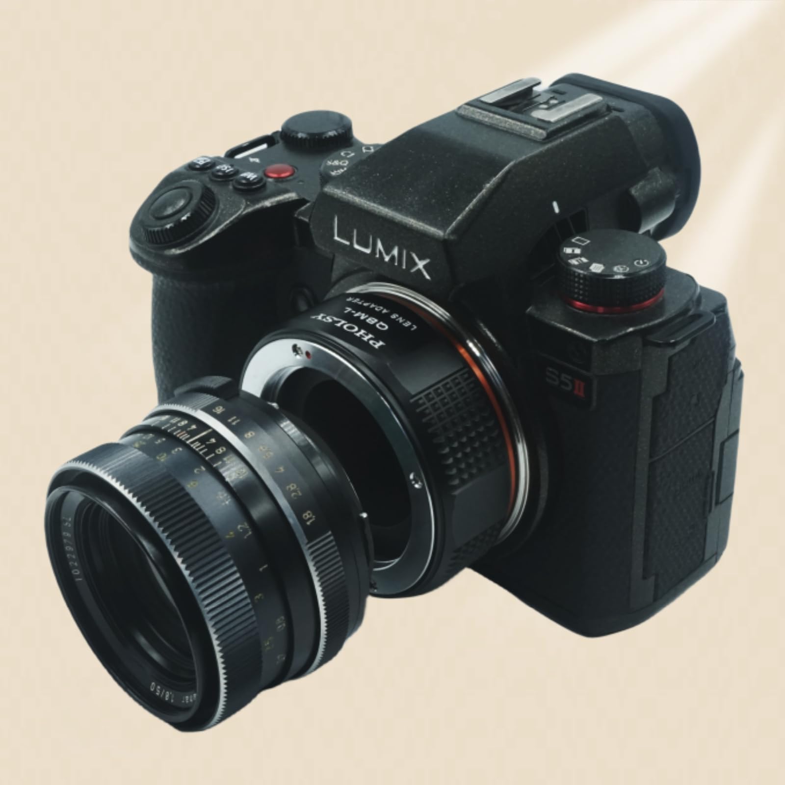 PHOLSY Objektivadapter Kompatibel mit Rollei SL35 QBM Rolleinar Objektiv und L Mount Kameragehäuse Kompatibel mit Leica SL2, SL2-S, CL, TL2, Lumix S5, S1, BS1H, Sigma FP, FP L, QBM auf L Mount