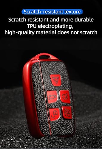 Miniatura 6 de ontto Funda de cuero con textura para llavero Range Rover Smart Remote Key Case TPU Protección completa para Land Rover Evoque Freelander Discovery