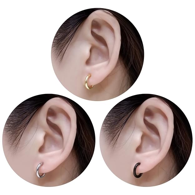 Buy Surgical Stainless Steel Endless Hoop Earrings 8-14mm