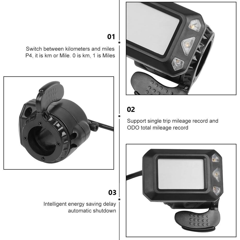 Kit Controller Scooter Pieghevole 36V 350W Controller Scooter Elettrico Schermo LCD Acceleratore Freno Scooter Elettrico Set Acceleratore Facile Da Installare (36V)