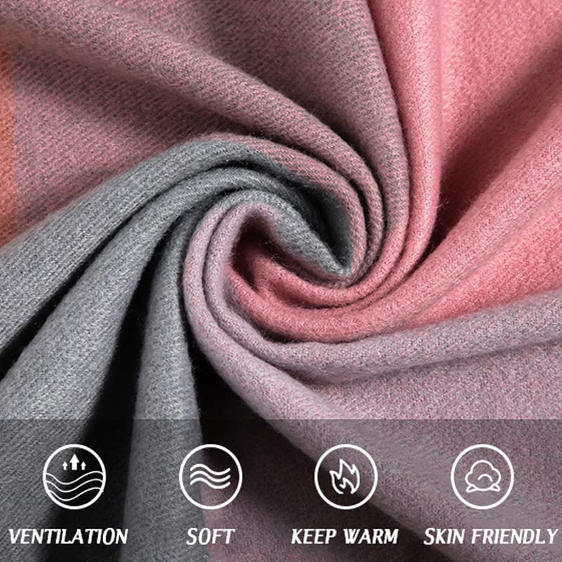 Sciarpa Calda Sciarpa Invernale Donna Plaid Calda Morbida Bandana Donne Sciarpe Luxe Nappa Femminile Foulard Moda di Lunga Scialle, 180 X 70 Cm per La Vita Quotidiana(J)
