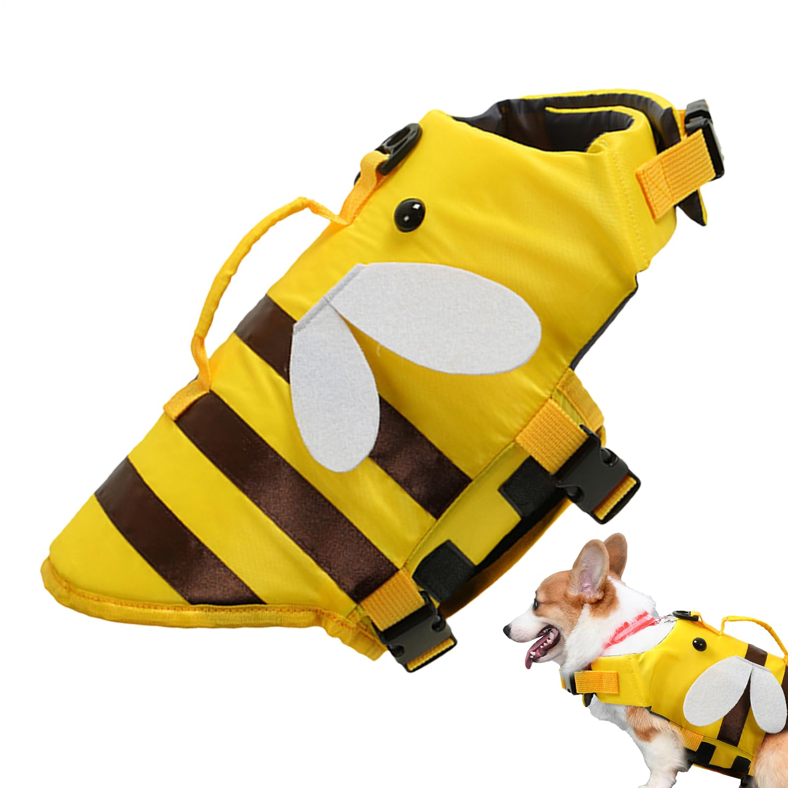 Rip Dog Lifejackets - Buoyancy Aid With Handle, Adjustable Lightweight Dog Swimsuit With Handle And Quick-Release Buckle, For Small/Medium/Large Dogs, XXS-L, For Swimming Pool, Beach, Boating