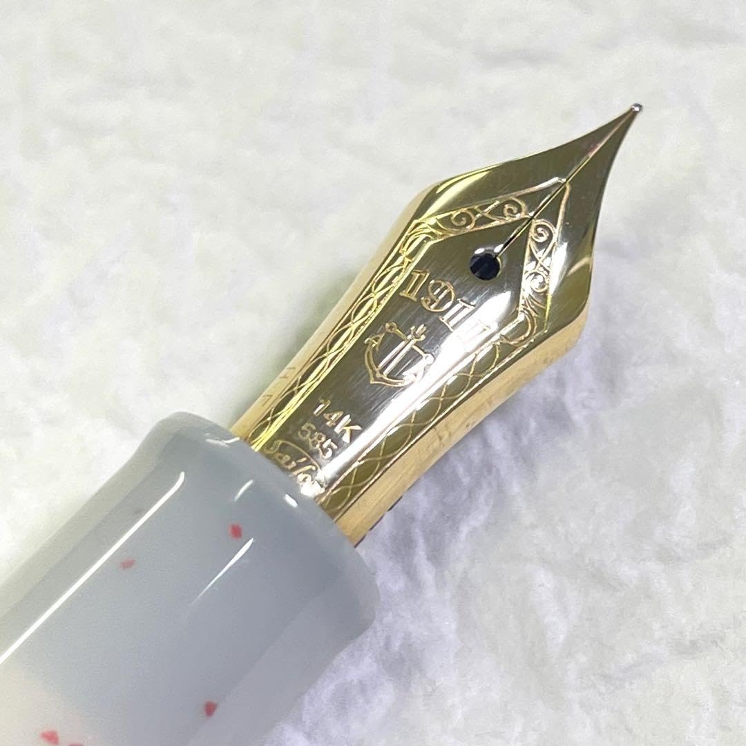 Amazon | セーラー 万年筆 四季織 雪月空葉 雪椿 14K F | 万年筆