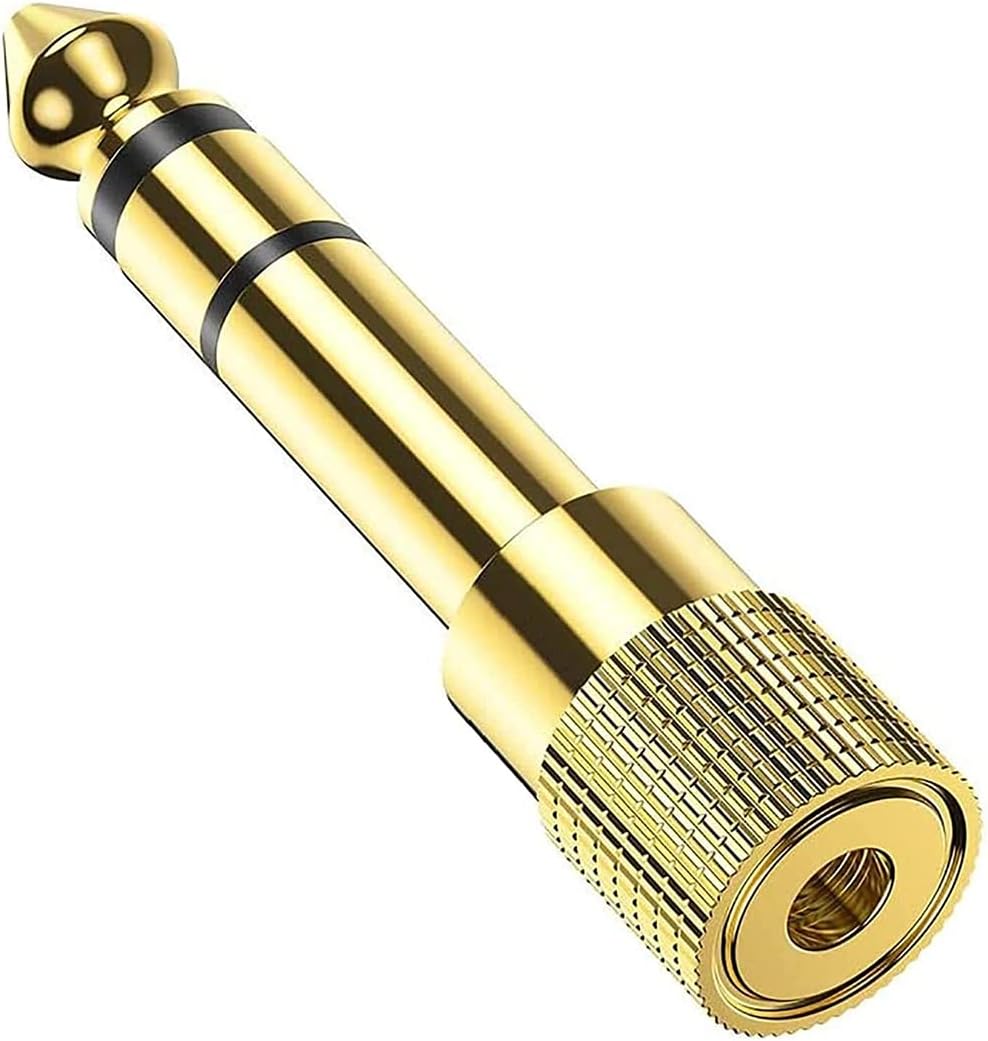 POSUGEAR Adaptateur Jack 6.35 mm Mâle vers 3.5 mm Femelle, Casque Prise