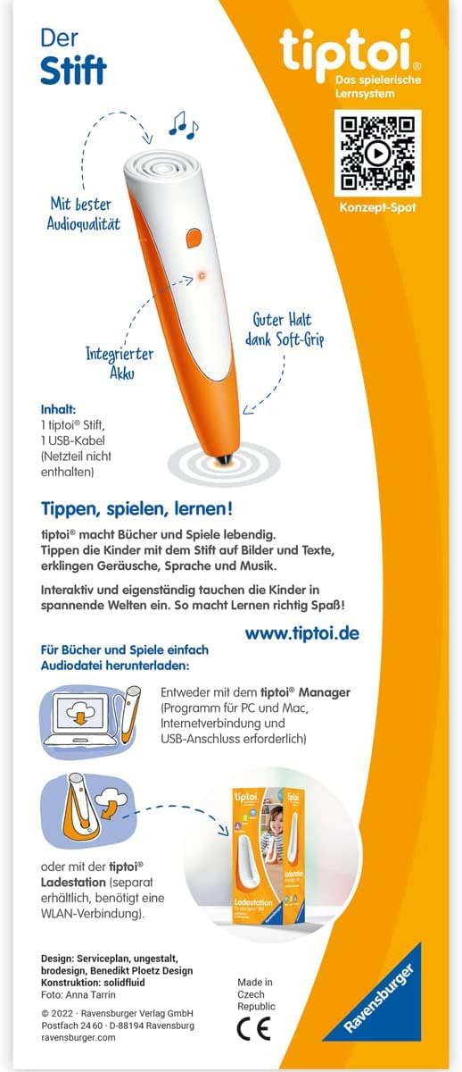 Ravensburger tiptoi ® Zestaw książek | Mój duży atlas świata + 00110 tiptoi Der Pen + mapa świata dla dzieci - kraje, zwierzęta, kontynenty