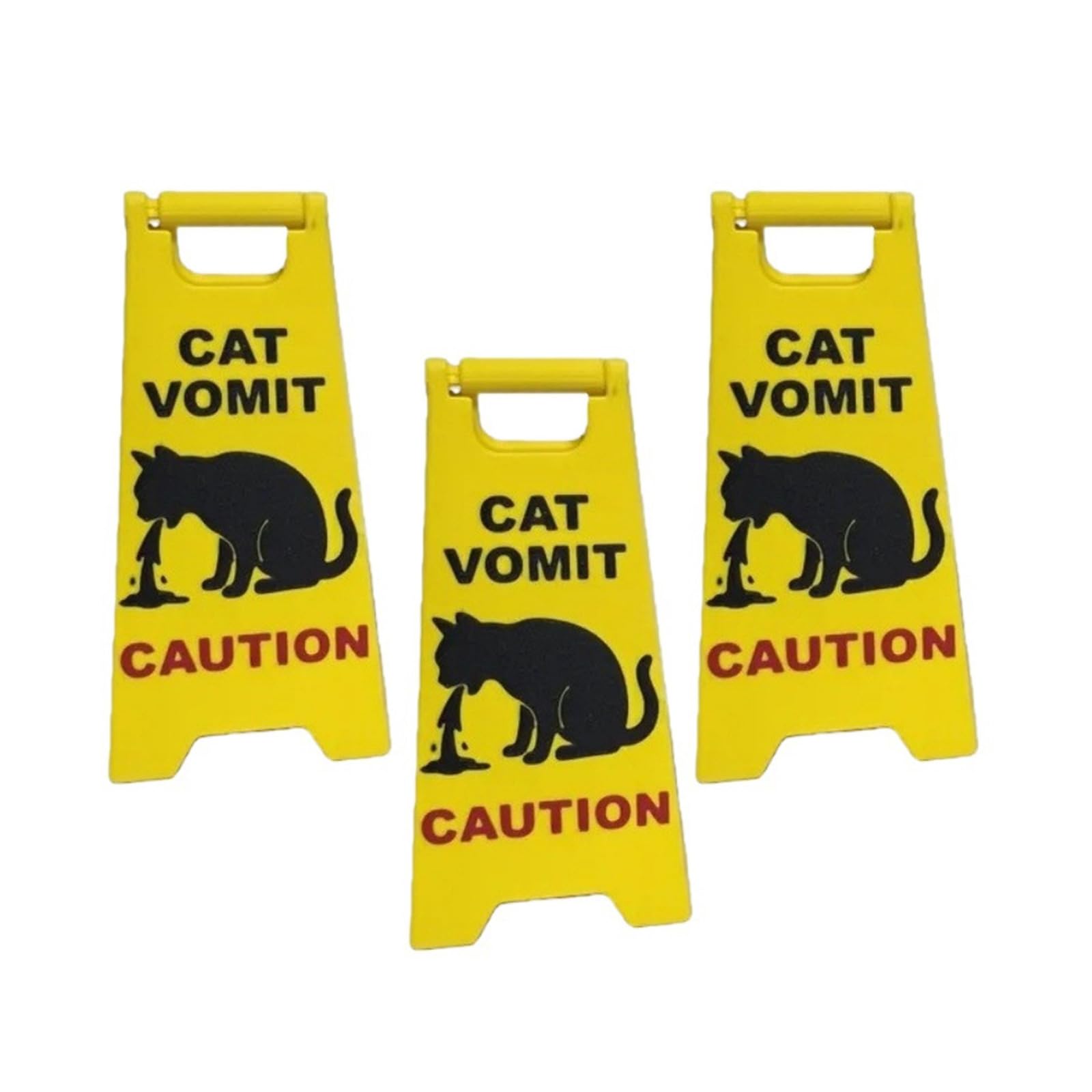 Buxuaaaa Cats Vomit Caution Sign Humorous Desk Sign Cats Lover Themed Home Decors Vomits Warning Signs Little Vomit Caution Signs