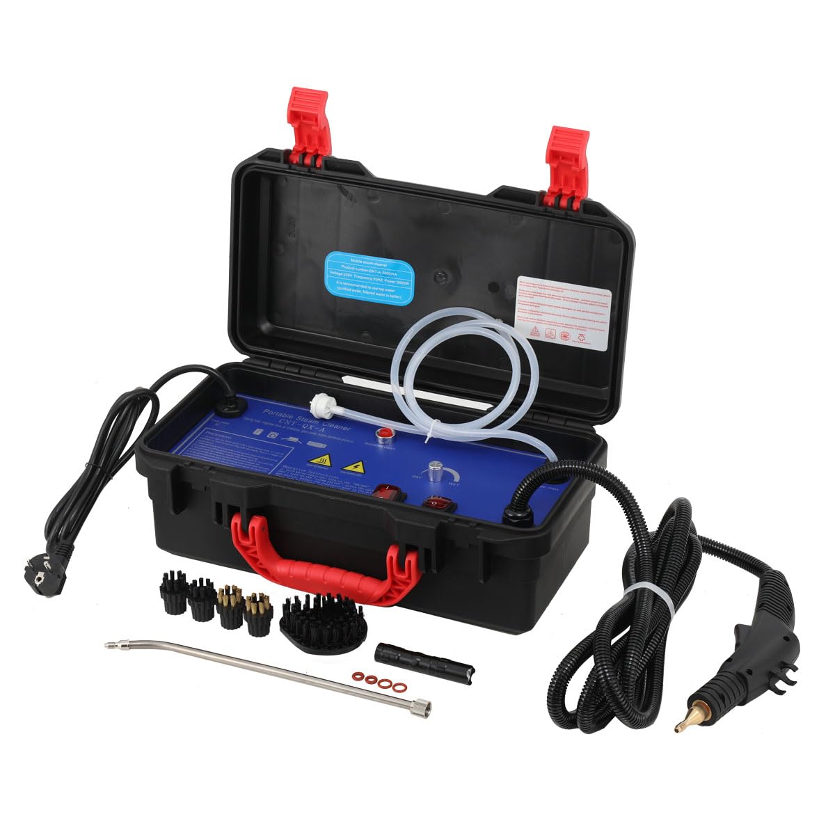 Pulitore a Vapore ad Alta Temperatura 100 – 120 °C, Pulitore a Vapore Elettrici a Mano, Domestico ad Alta Pressione Vapore per Auto, Pavimenti e Divano, Moquette, Pulizia 3000 W