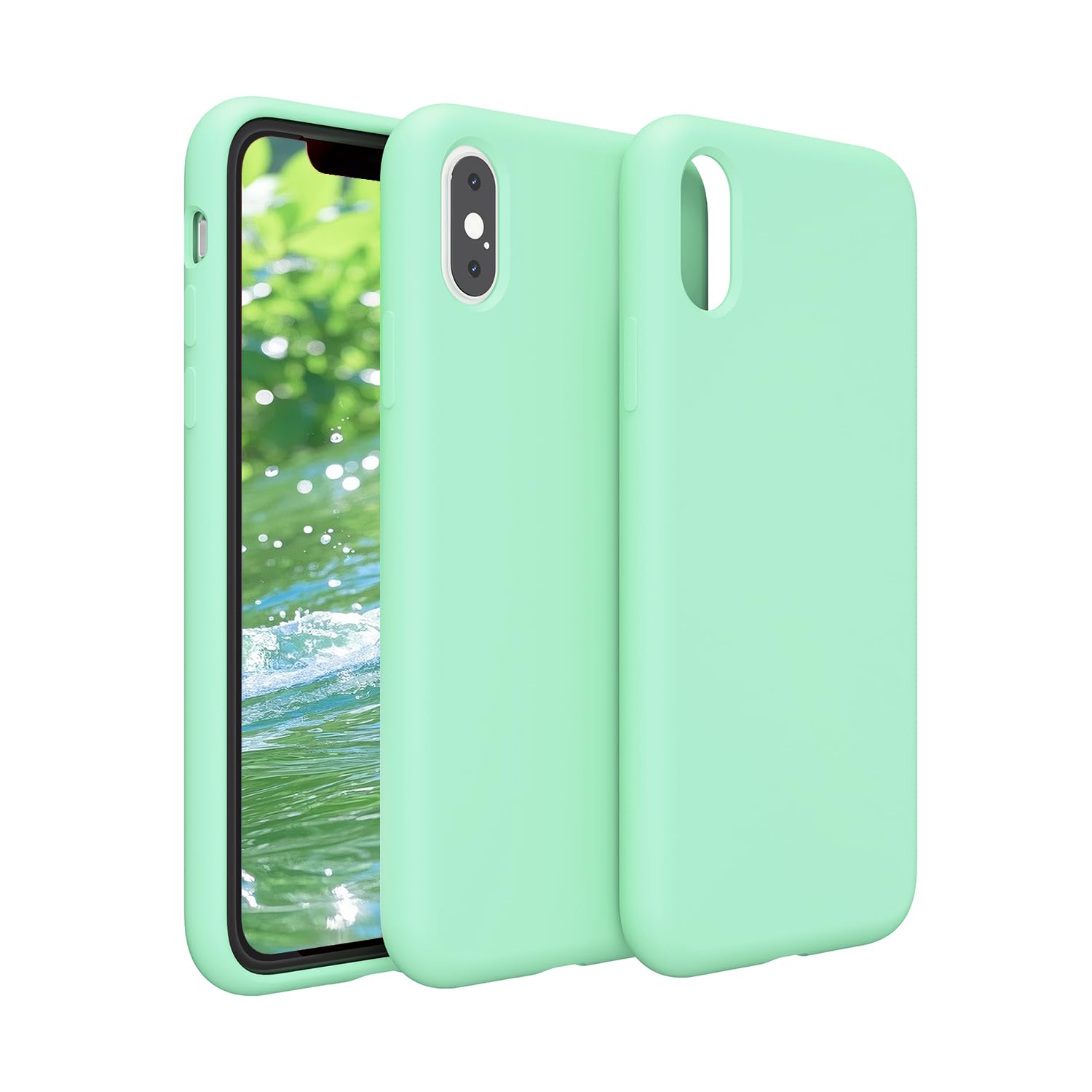 PinLiSheng Designed for iPhone X Case & iPhone Xs Case,Premium Liquid Silicone with [Soft Anti-Scratch Microfiber Lining] Shockproof Slim Protective
