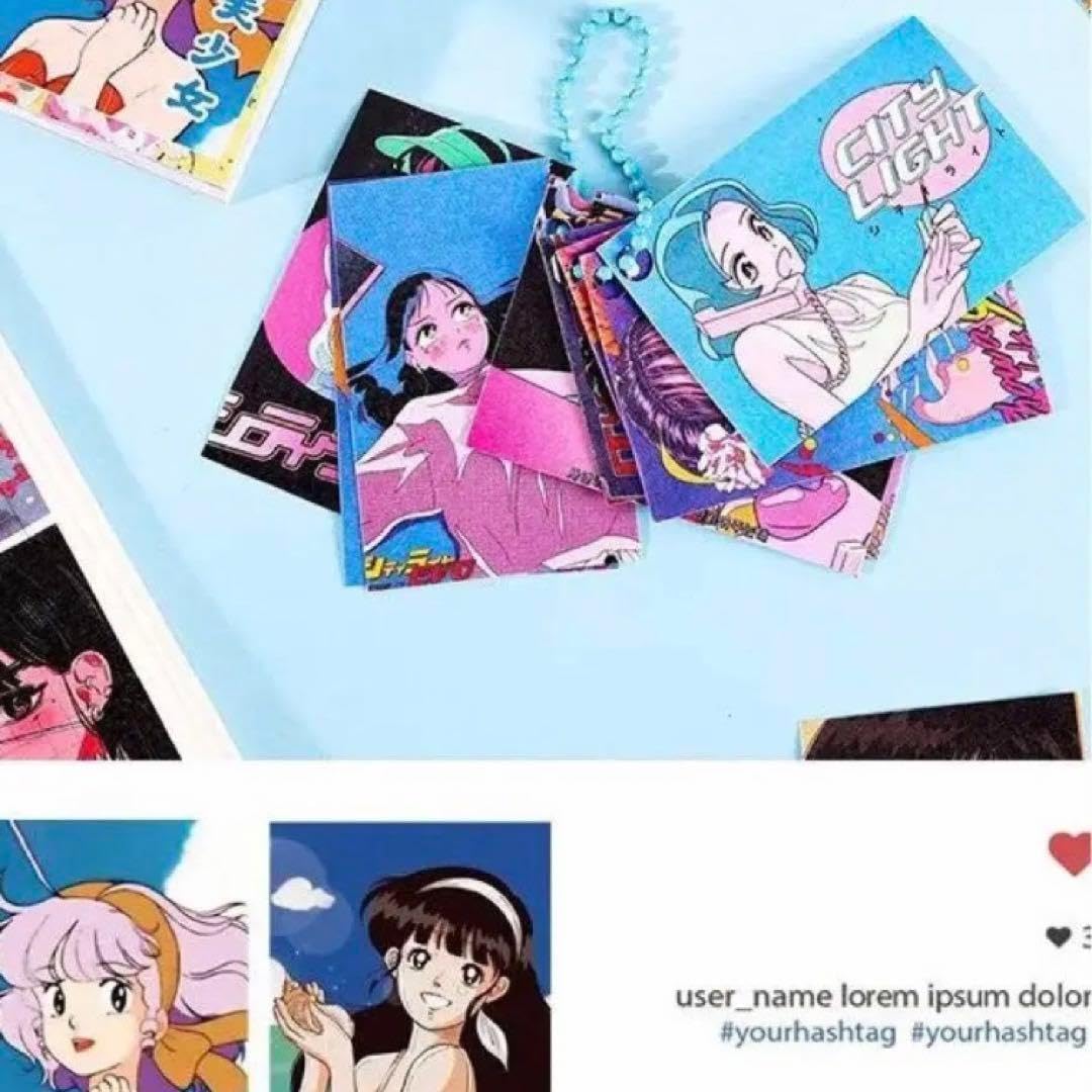 Amazon.co.jp: 864 豆本 ステッカー シール アニメ マンガ 女の子 3冊