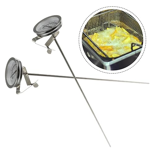 Miniatura 6 de Termómetro de aceite profesional para chef, vástago de acero inoxidable de gran pantalla para freír barbacoa y carne, 2 uds