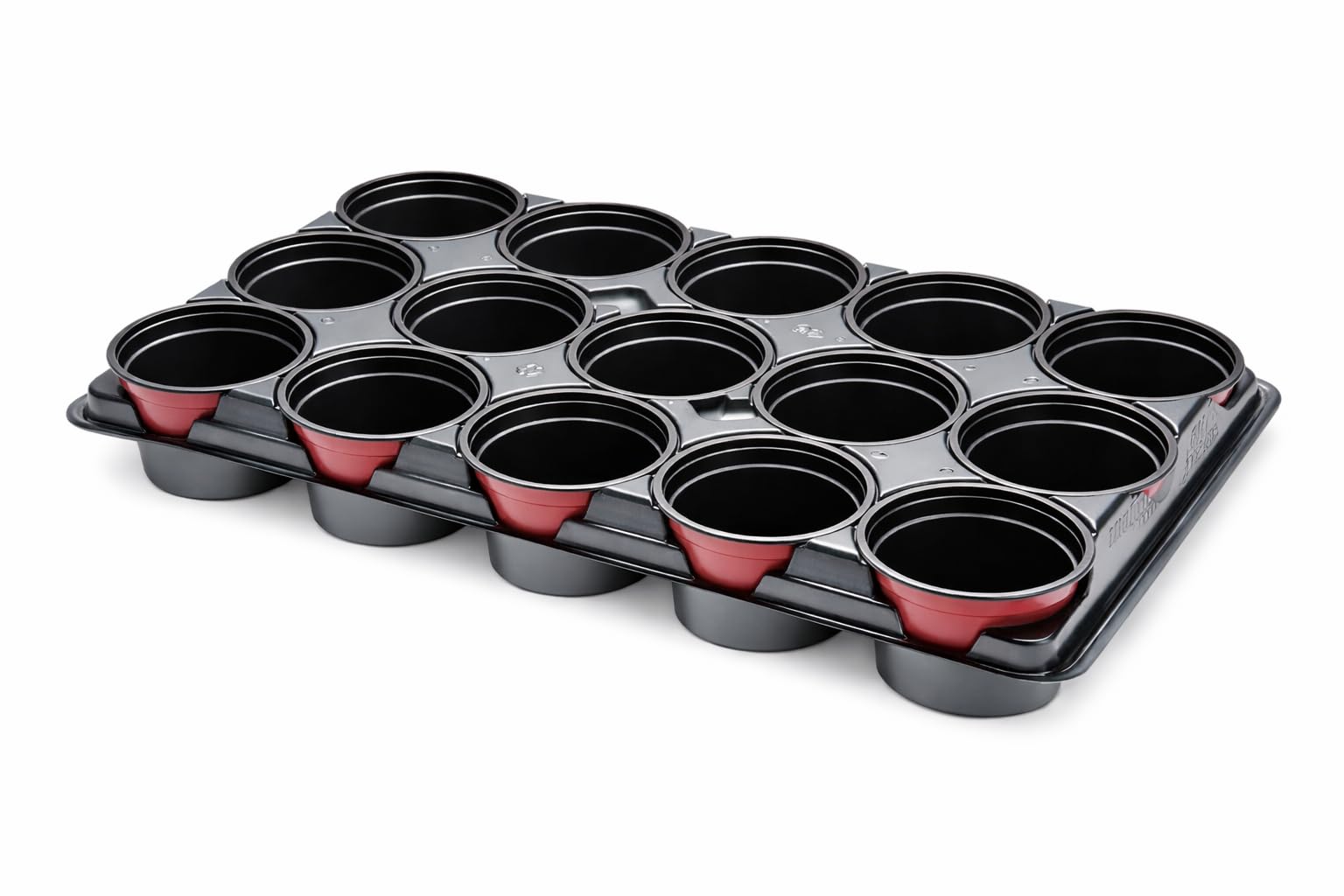 Muddy Hands Black & Terracotta Professional Garden Shuttle Tray With 15 × 10.5Cm Pots – Seed Starting, Seedling Propagation & Plant Cuttings For Greenhouse & Home Growing