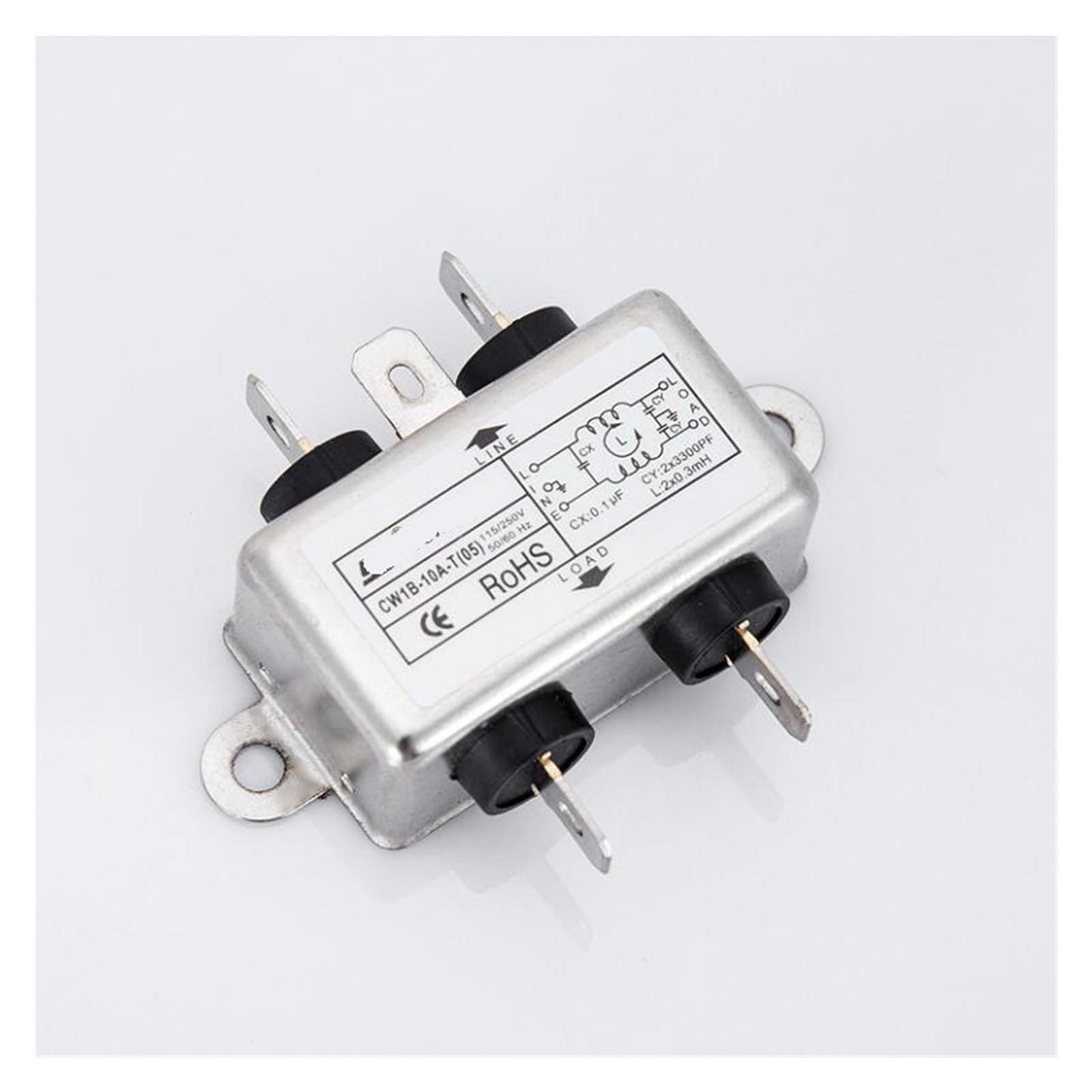 Filtro CW1B 50/60HZ con conector robusto para protección de electrónica fina