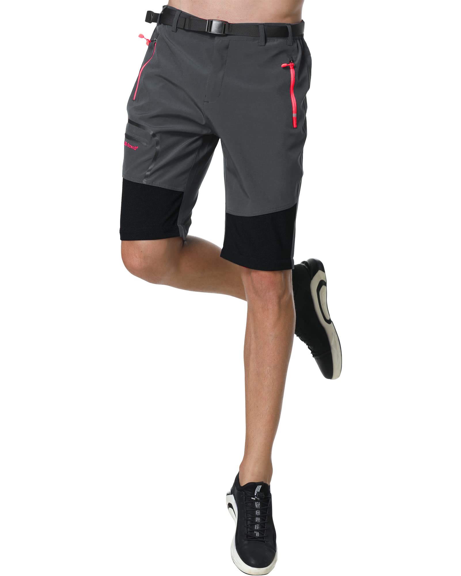 Pantalones Trekking Hombre Montaña Pantalones Convertible Cortos,Impermeable Secado RáPido Transpirable Anti-ArañAzos Trabajo Pantalones Senderismo
