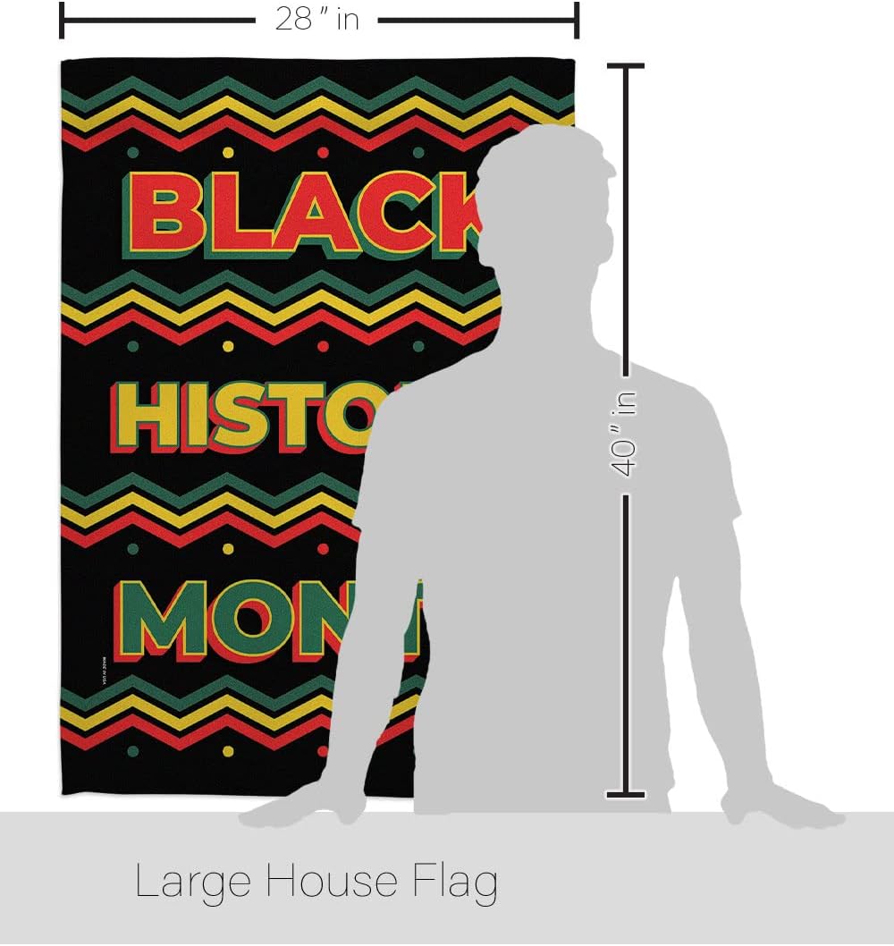 Black History Month House Flag - Lives Matter BLMCelebrates African Americans Heritage - Decoration Banner Small Garden Yard Gift Double-Sided Made in USA 28 X 40