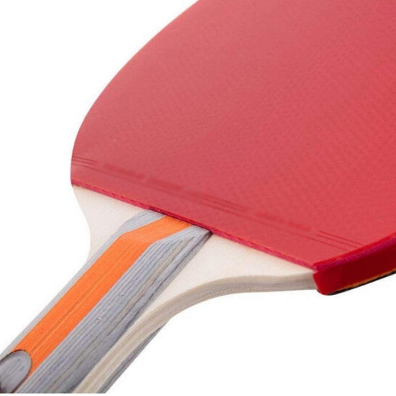 Ping-Pong-Schläger, doppelseitiger, antihaftbeschichteter Tischtennisschläger, Zwei Packungen mit 3 Bällen für Anfänger, Tischtennisschläger-Set (Farbe: Schwarz/Rot)