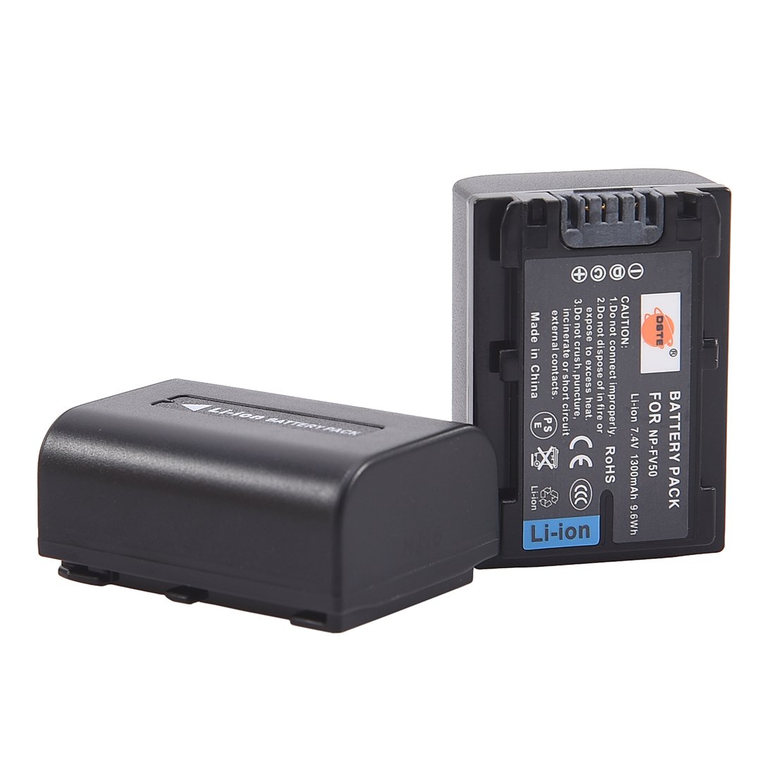 DSTE 2PCS NP-FV50 Batteria Compatibile con Sony HDR-CX220, HDR-CX430V, HDR-CX900, HDR-CX260V, HDR-CX580V, HDR-CX760V, HDR-PJ200, HDR-PJ230