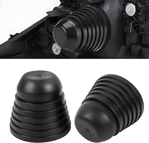 wuyaoyao 2PCS Car Headlight Dust Covers, 4 Inch Dustproof Rubber