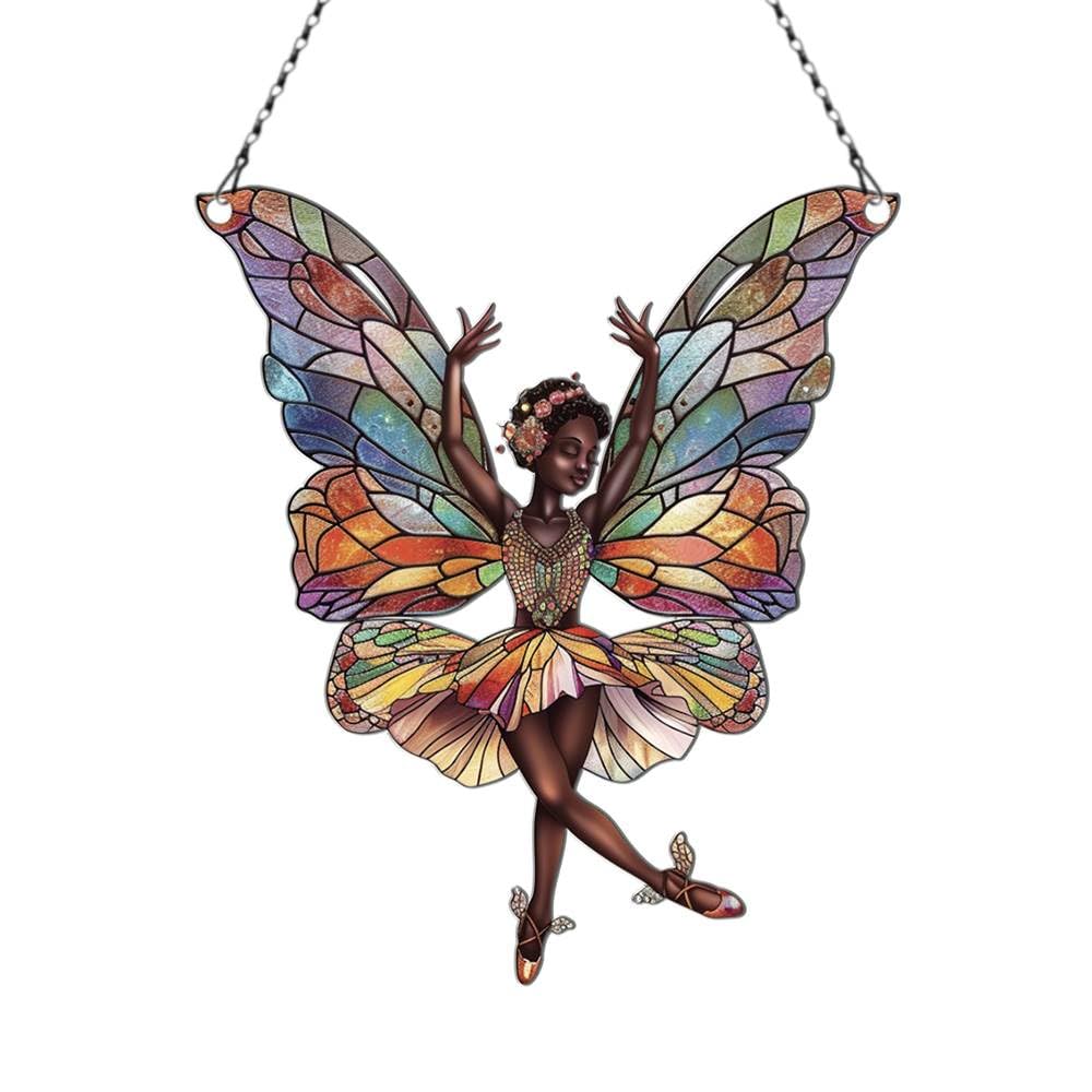 Black Fairy Ornaments Decor - Black Fairy Gifts for Women Men - African American Ornaments Gift - Home Wall Room Hanging Decor - Acrylic Ornament