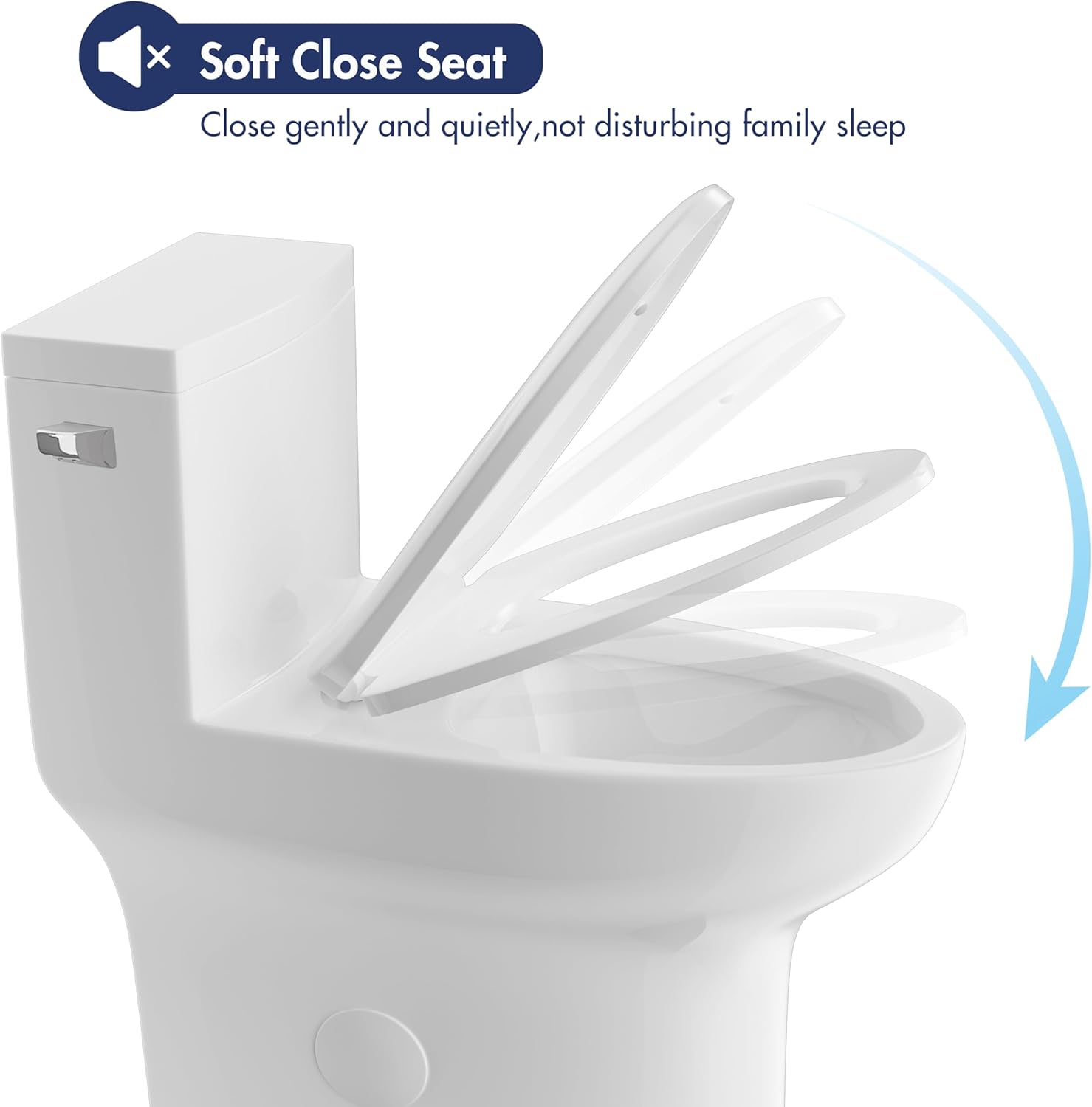 Salerno White 1.28 GPF Elongated One-Piece Toilet