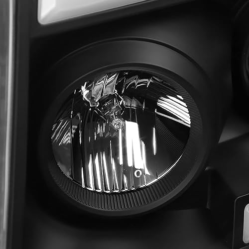 Miniatura 8 de Spec-D Tuning Faros delanteros de proyector de lente transparente con interruptor de señal secuencial LED compatible con Nissan Titan 2004-2015,