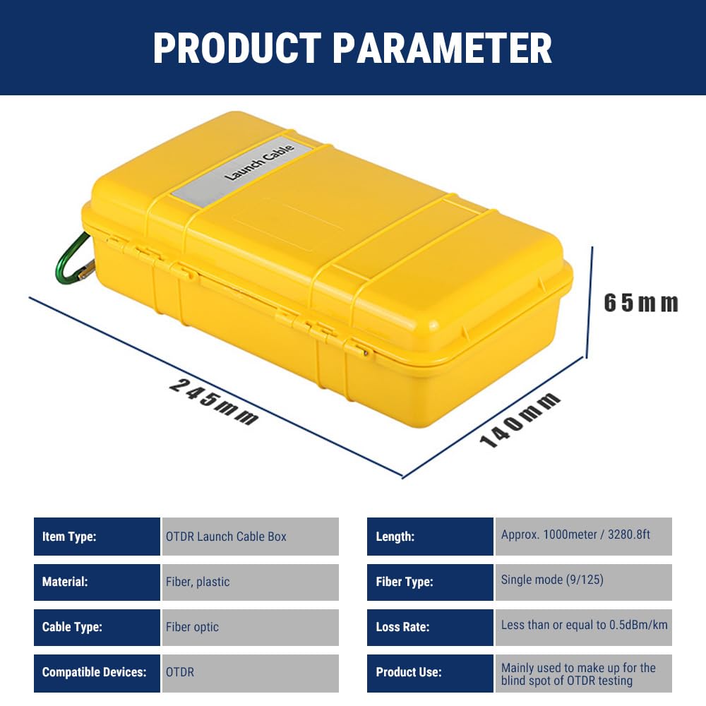 Boîte De Câble De Lancement OTDR 2000 M - Fibre Optique Monomode SM SC/SC - Pour Tests Réseau