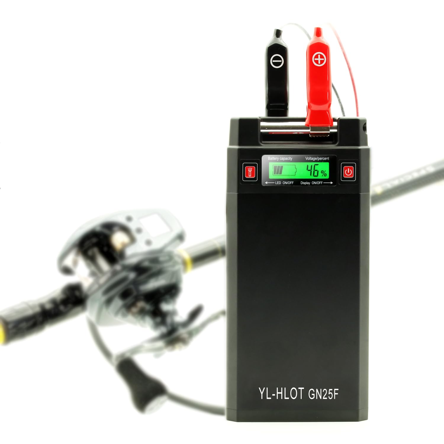 YL-HLOT Extra Large Capacity Electric Reel Battery. Compatible with Daiwa & Shimano Electric Fishing Reel. It is The Best Choice for Your Fishing All Day Long(12V 25000mAh).