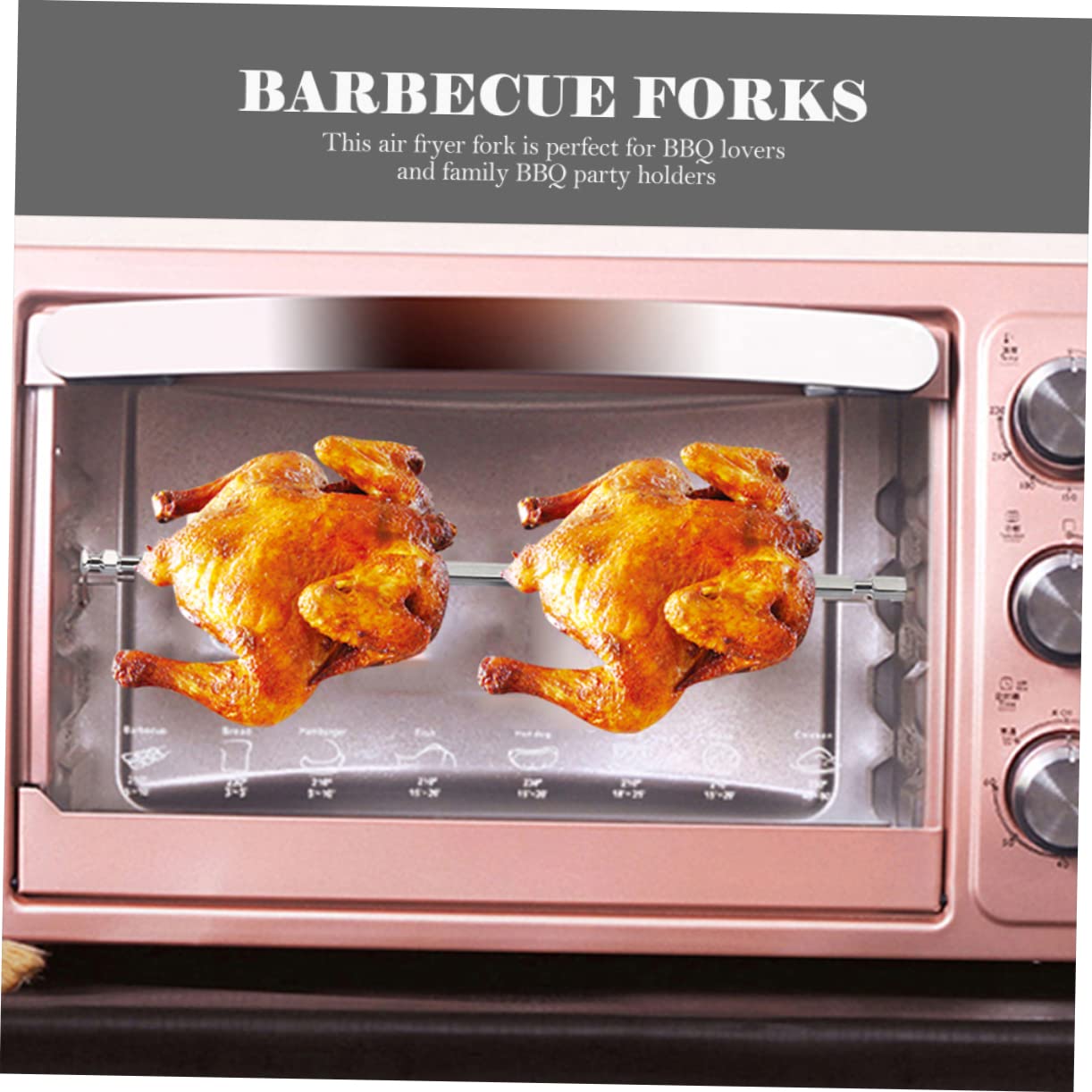Toddmomy 3pezzi Forchette Bbq Inossidabile Girevoli e Versatili Per Grigliate Accessori Per Barbecue Per e
