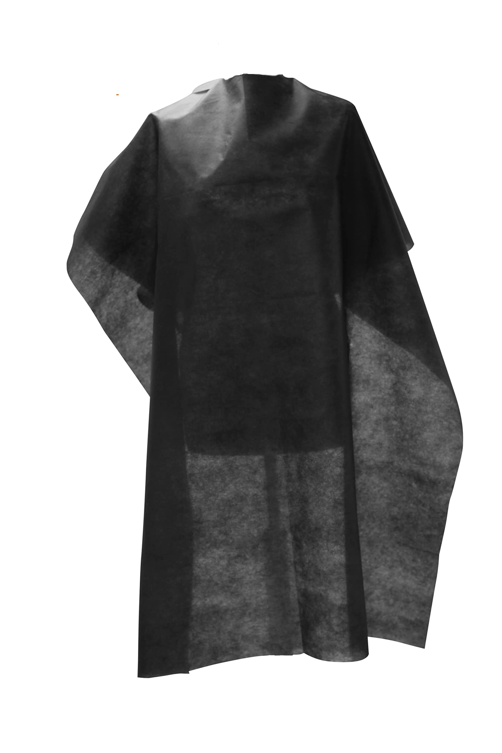sterifab 100 Pcs Disposable Hairdressing Gown - 100 X 160 CM Black | Hairdressing Cape | Long Non-Woven Professional | Salon Cape | Full-Length Cutting Gowns for Hair Cutting, Colouring, Styling