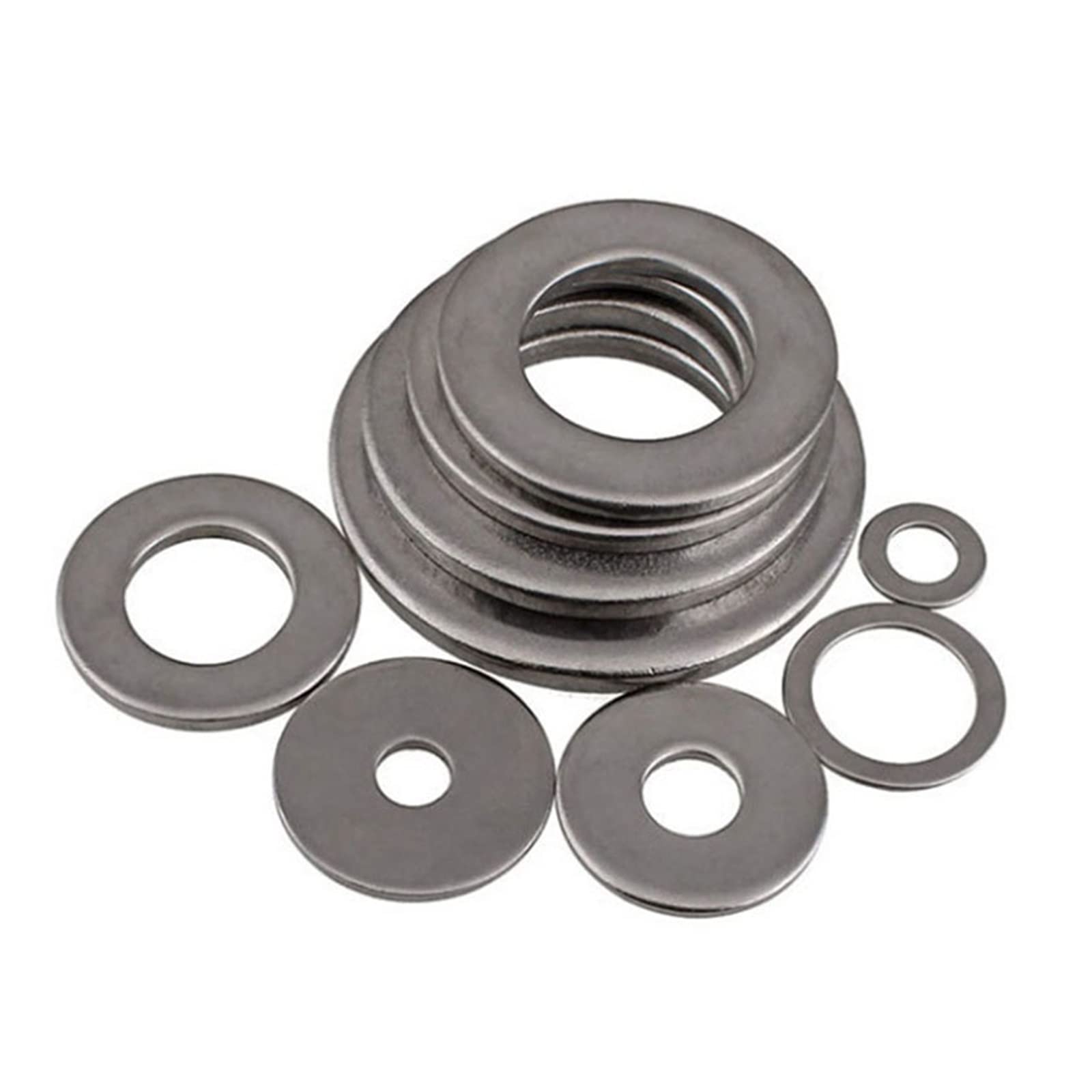 M1,6 M2 M2,5 M3 M4 M5 M6 M8 M10 Flache Unterlegscheiben aus Edelstahl 304 DIN 125.Hardware-Zubehör (Size : M10, Color : 100)