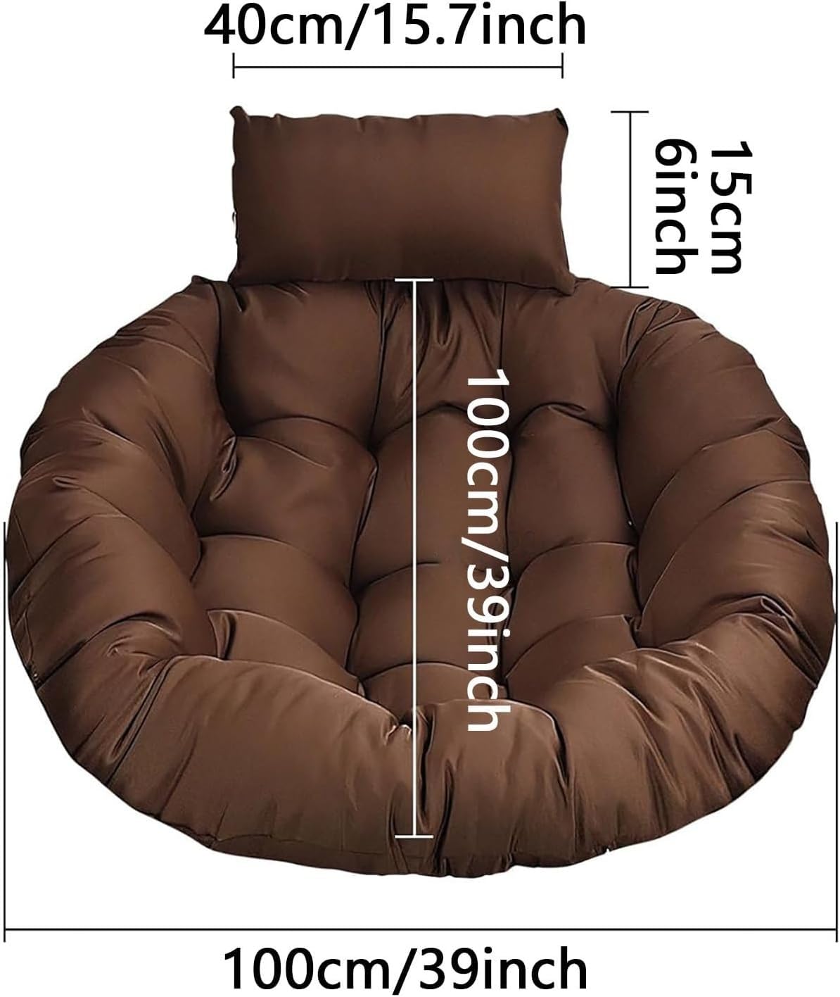 Cuscino Sedia Uovo Sospesa Imbottitura PP Alta Densità Impermeabile Outdoor