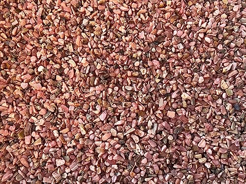 Image of GAF TREASURES 2 oz Lot Natural Semi Tumbled Gemstone Chips, Crushed Mini Crystals, Undrilled Crystal Chips (Rhodochrosite)