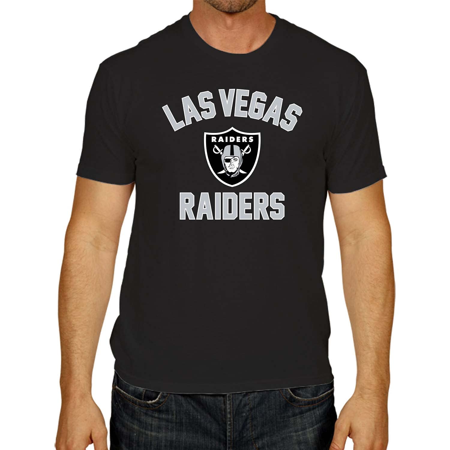 Team Fan Apparel Unisex Black Nfl Adult Gameday T-Shirt - Cotton Blend - Tagless - Semi-Fitted - Unleash Your Team Spirit During Game Day, Xl