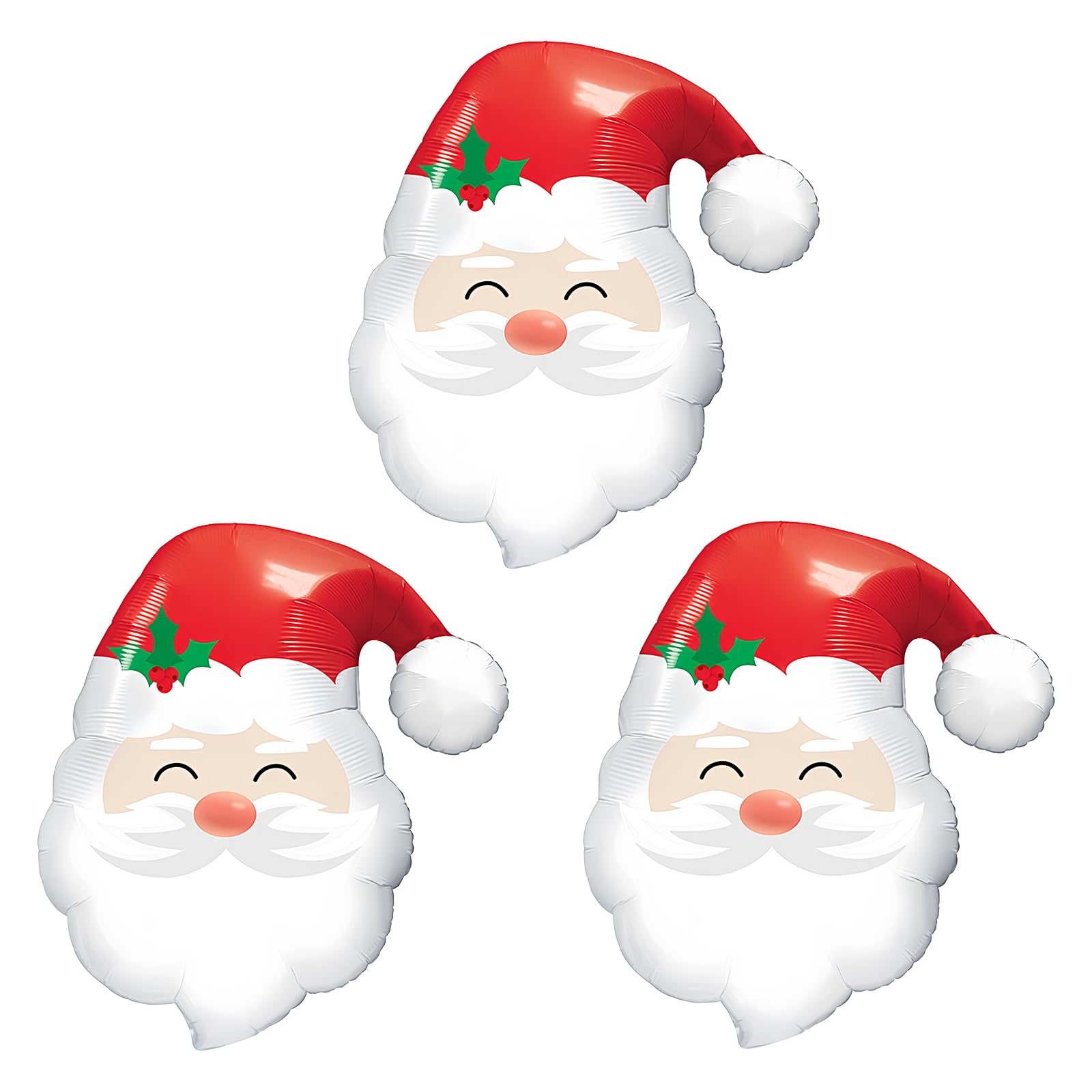 Santa Claus Balloons - Christmas Foil Balloons for New Year Party Decoration, 3Pcs