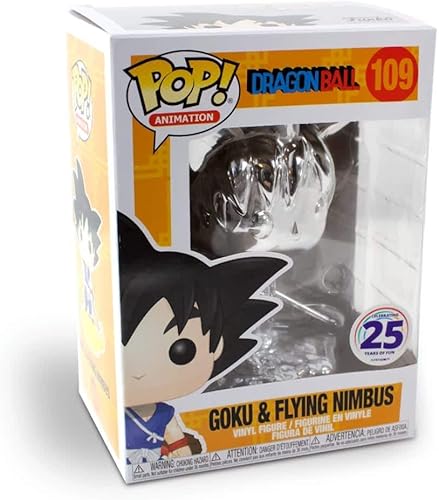 Miniatura 1 de Funko Pop Funimation - Goku & Flying Nimbus plateado cromado #109