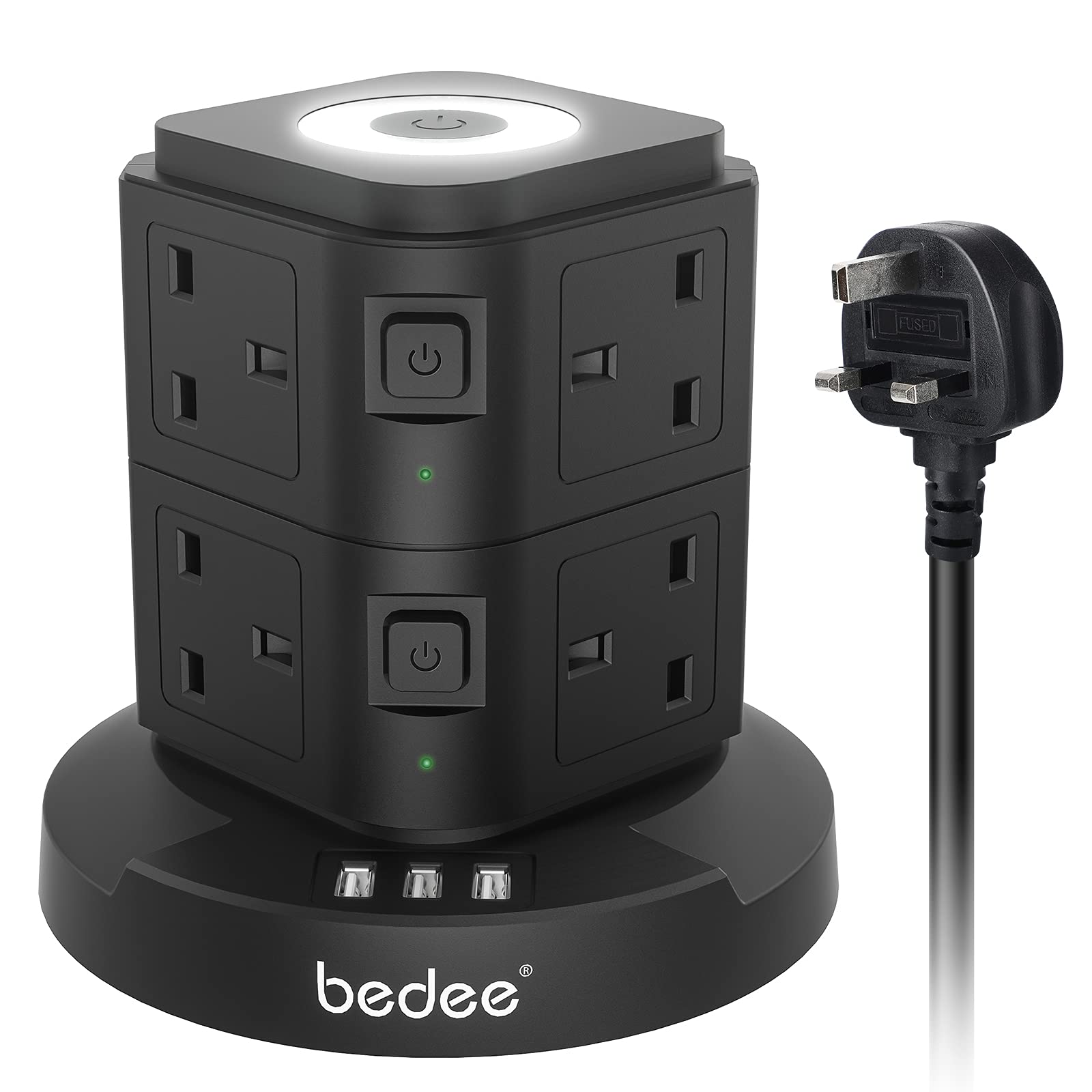 Buy Extension Plug Tower, bedee Tower Extension Lead with Surge