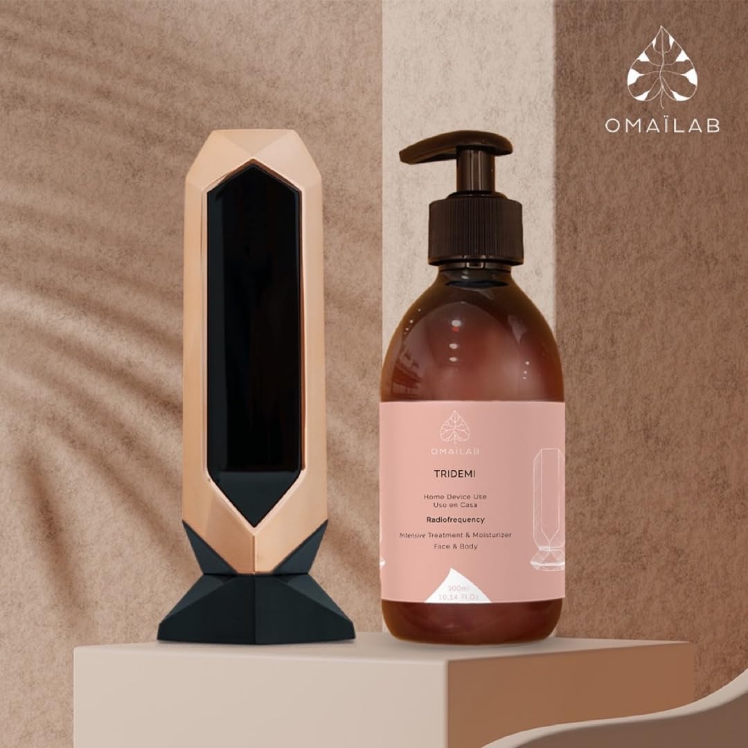 300 ml OMAILAB Tridemi Gel Conductor para Radiofrecuencia, Compatible con Tripollar, Foreo FAQ 102 103, Anlan, Current Body, Tratamiento Intensivo Facial y Corporal