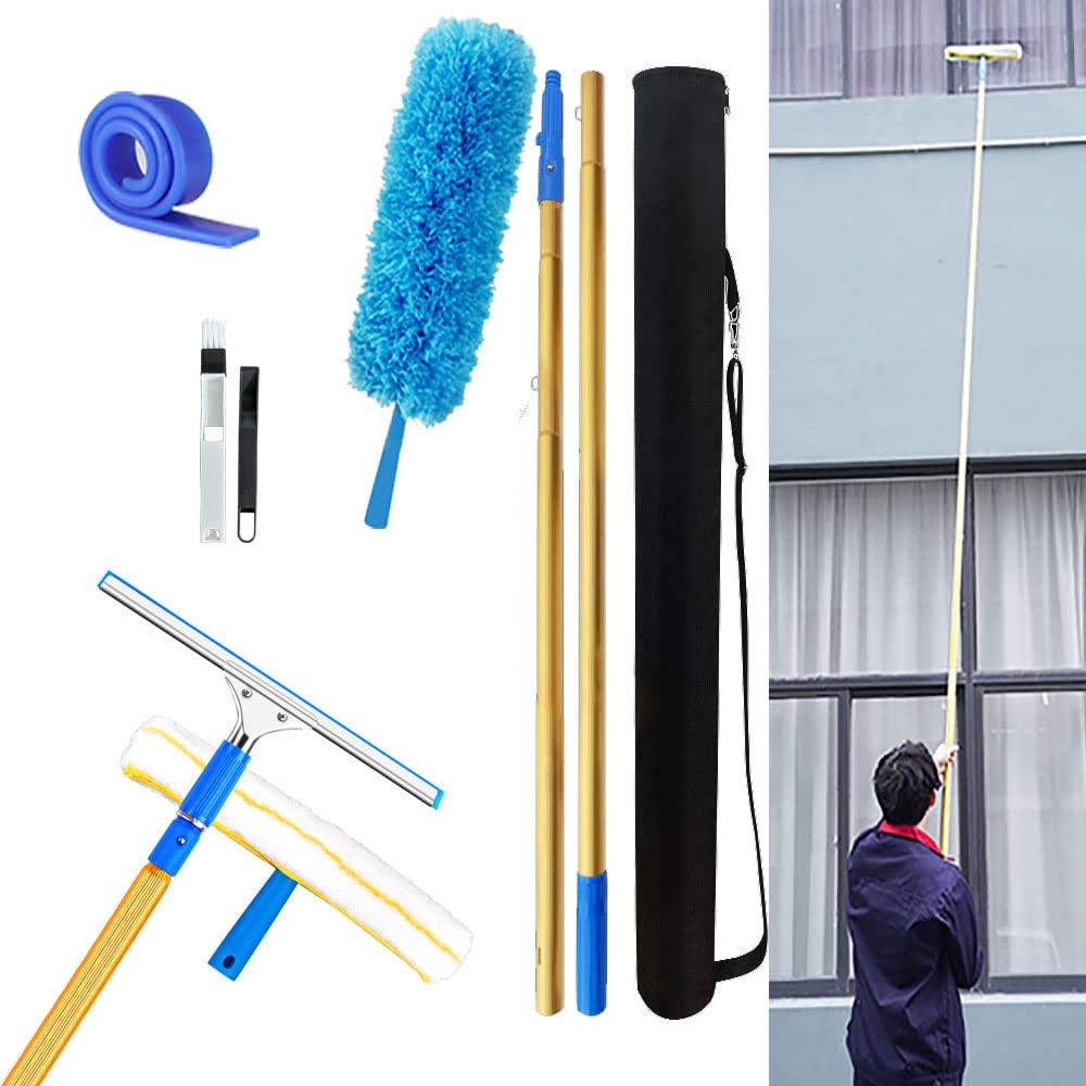 Amazon.co.jp: 伸びる ロングモップ 外壁 ガラス ブラシ 高所 掃除 窓 