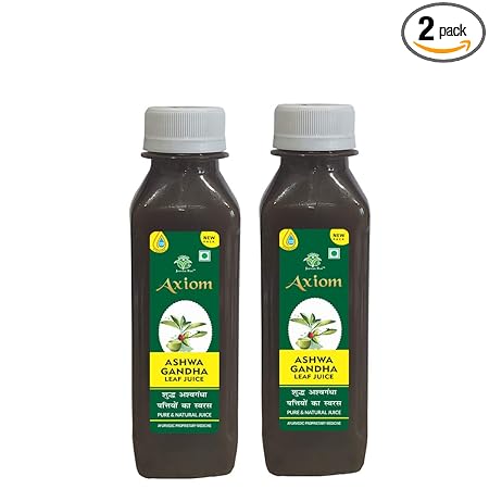 Jeevanras Axiom Ayurveda Ashwagandha Leaf Juice_Pack of 2 | Immunity Booster | Get Slim | WHO GMP, GLP, ISO Certified Natural Products | No added Colour |