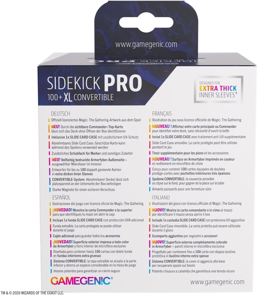 Gamegenic Magic: The Gathering Lorwyn Eclipsed Sidekick PRO 100+XL - Ashling The Limitless/Auntie Ool, Cursewretch Design, Convertible Deck Box, Holds 100+ Double-Sleeved Cards, Commander Display