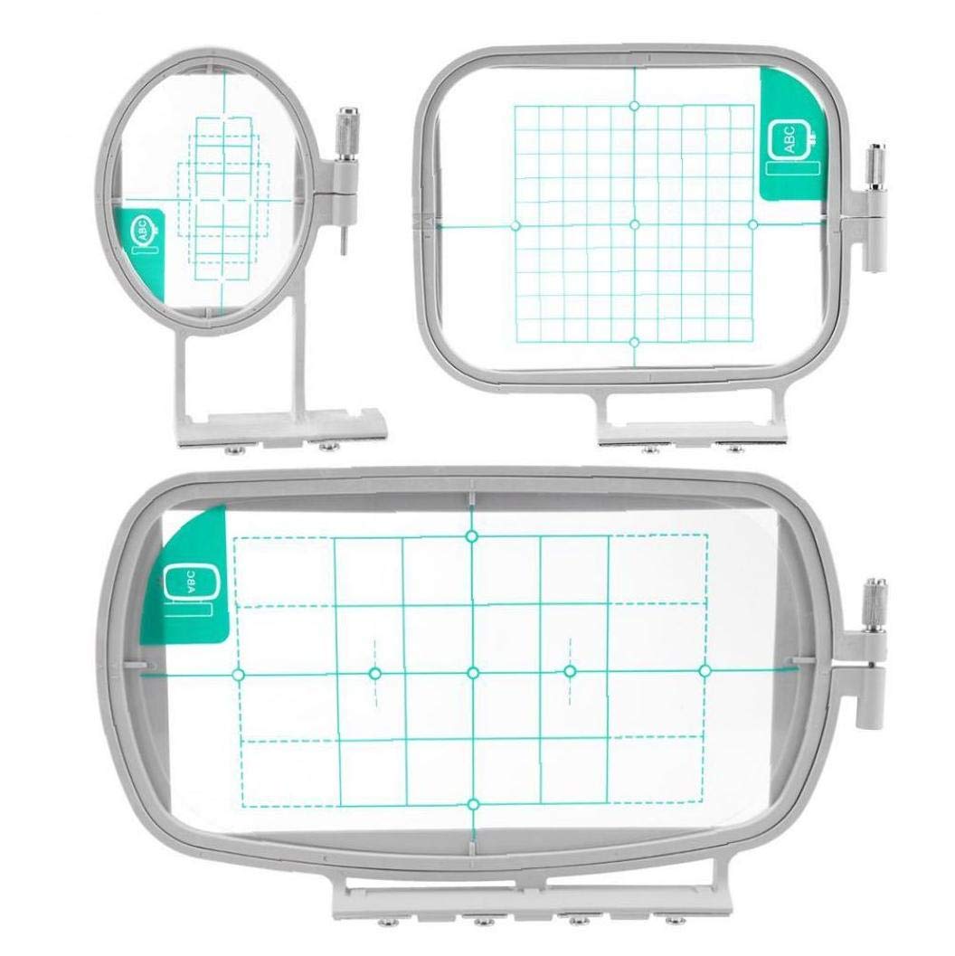 Amoyer Random Color 3Pcs/Set Embroidery Frame With Latitude Longitude Multifunctional Sewing Hoop Parts Set Sewing Machine Parts Craft Cross Stitch Frame